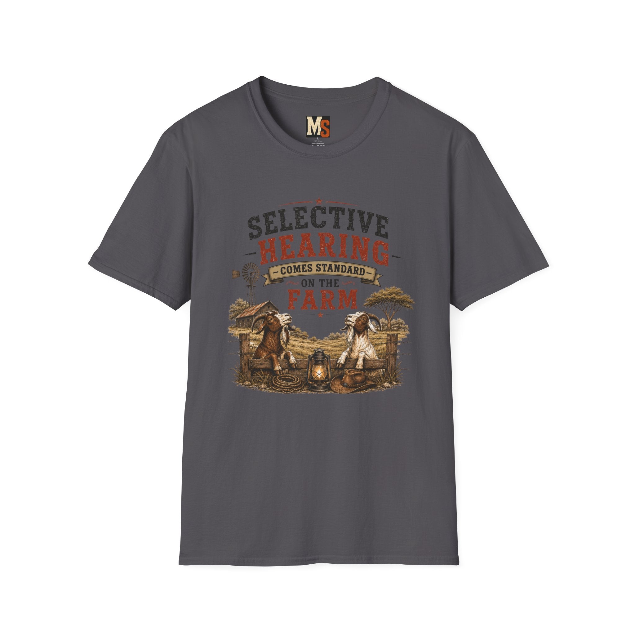Selective hearing comes standard on the farm T-shirt