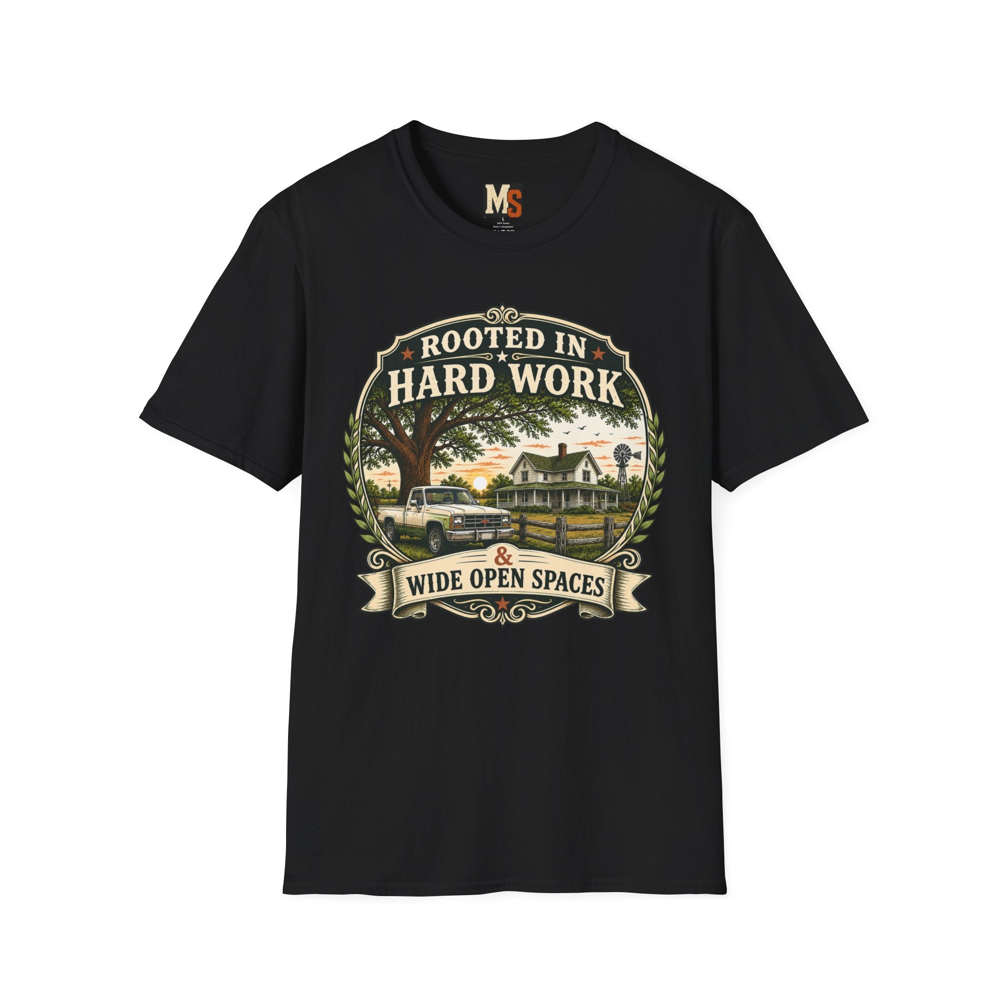 Rooted in hard work & Wide open spaces T-shirt