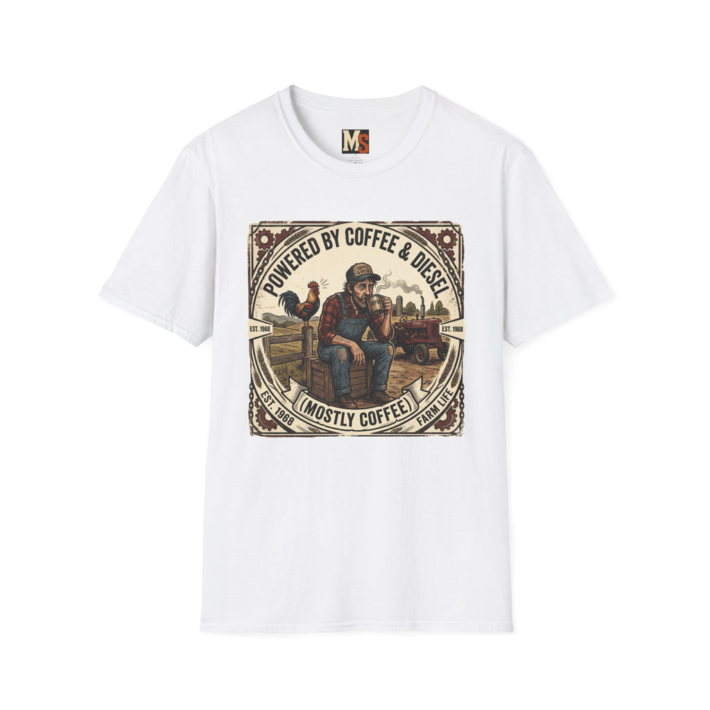 Powered by Coffee & Diesel - mostly coffee T-shirt