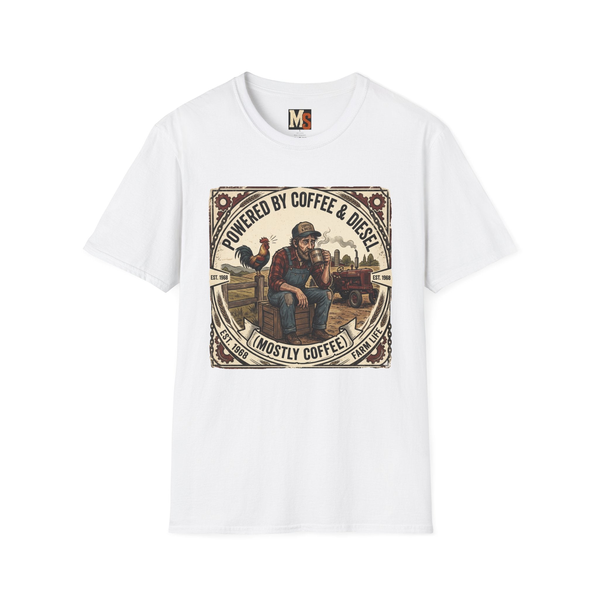 Powered by Coffee & Diesel - mostly coffee T-shirt