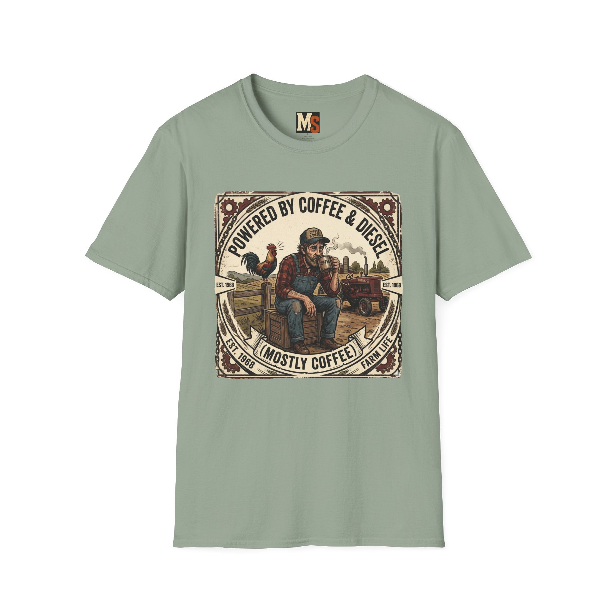 Powered by Coffee & Diesel - mostly coffee T-shirt