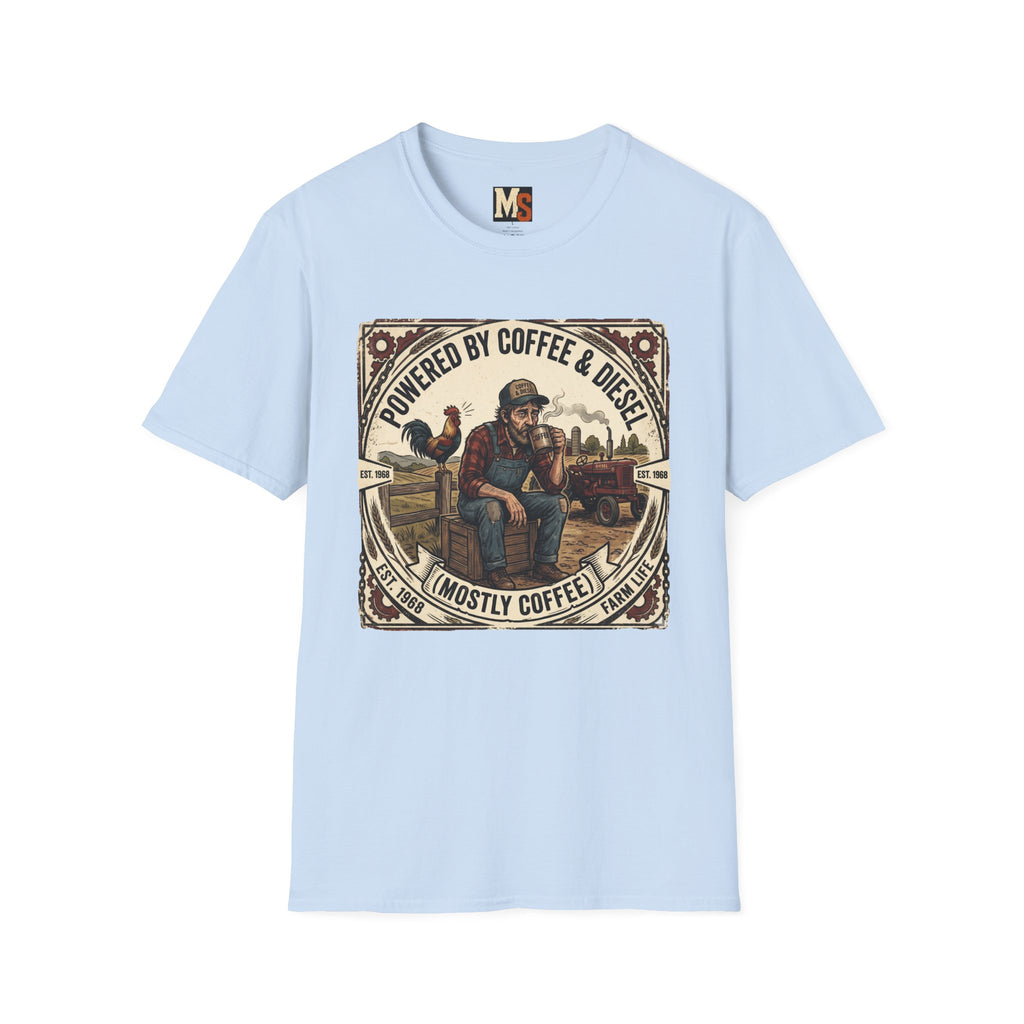 Powered by Coffee & Diesel - mostly coffee T-shirt