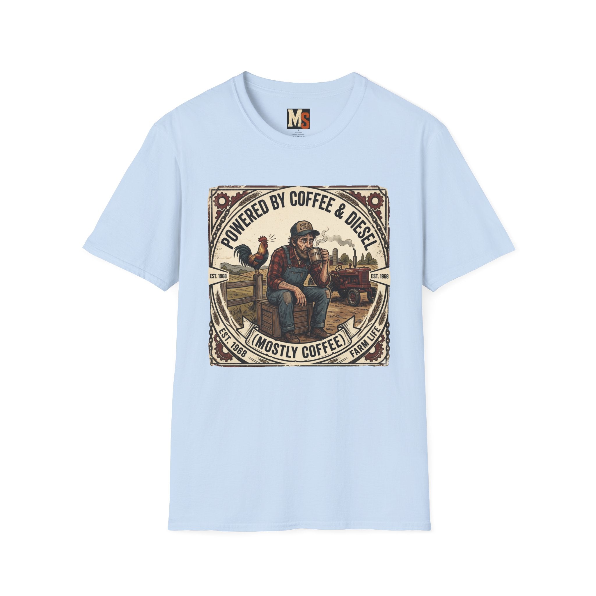 Powered by Coffee & Diesel - mostly coffee T-shirt