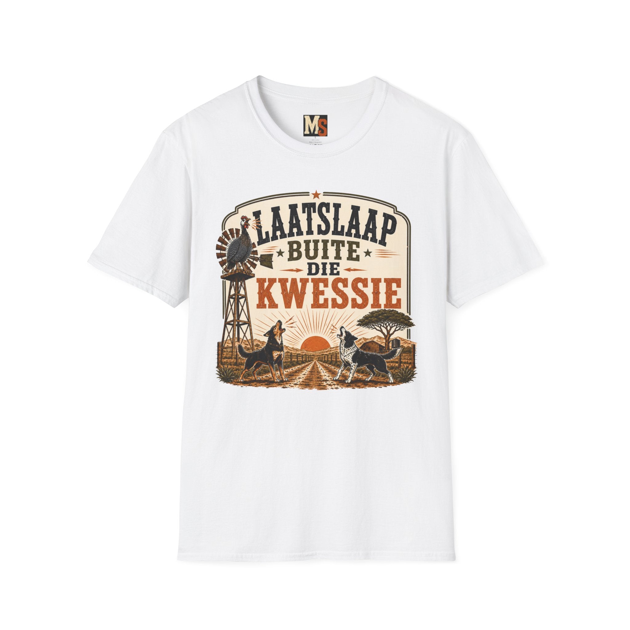 Laatslaap buite die kwessie T-shirt
