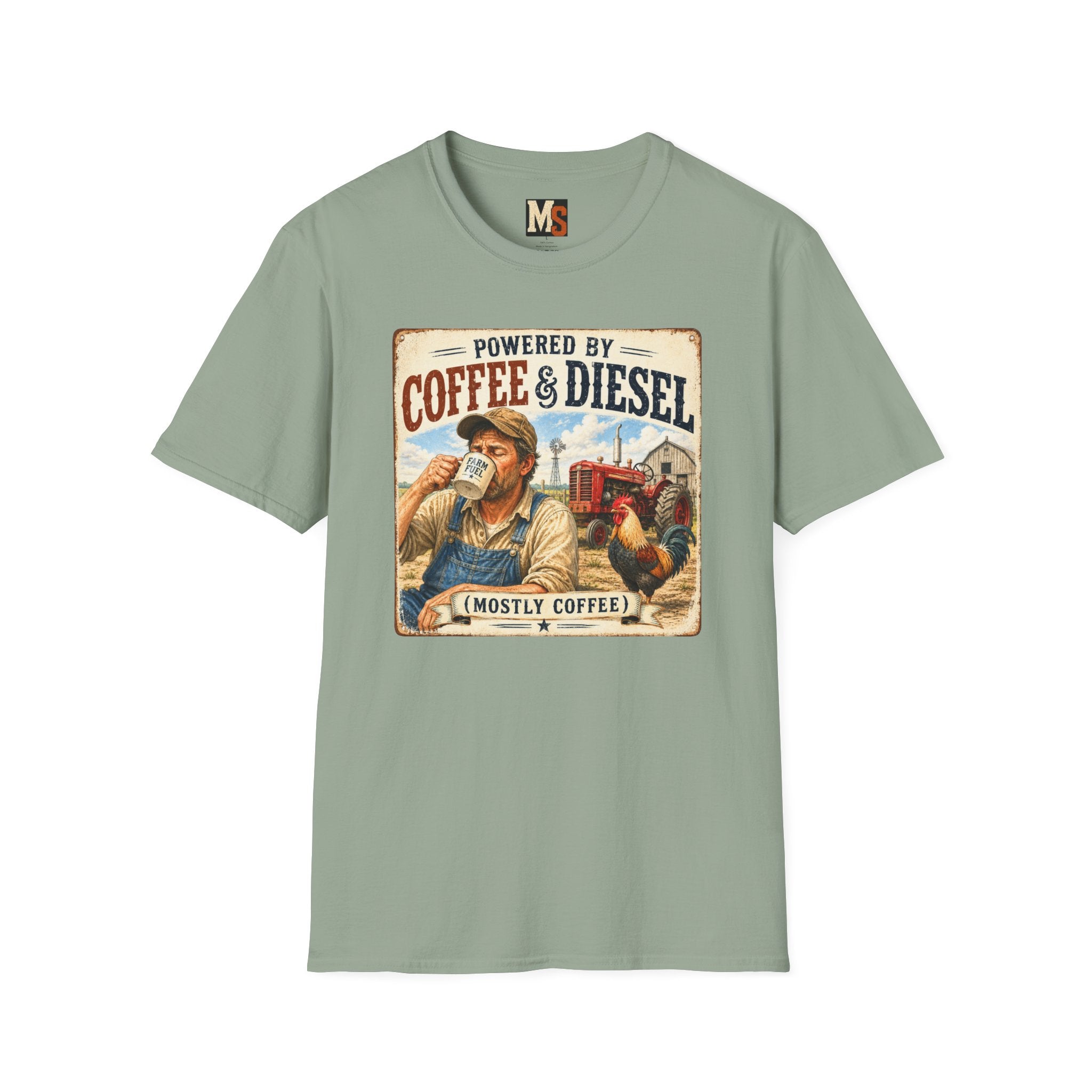 Powered by Coffee & Diesel - mostly coffee T-shirt