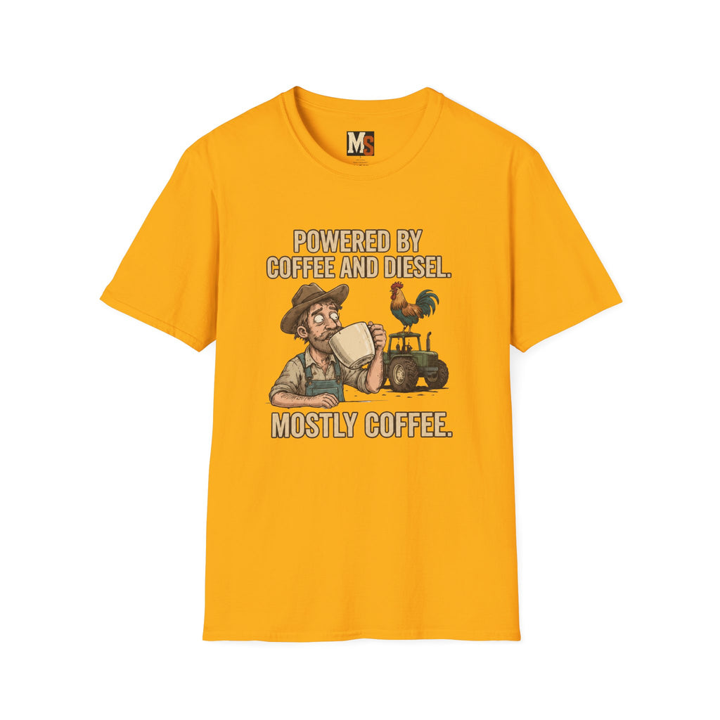 Powered by Coffee and Diesel - mostly coffee T-shirt