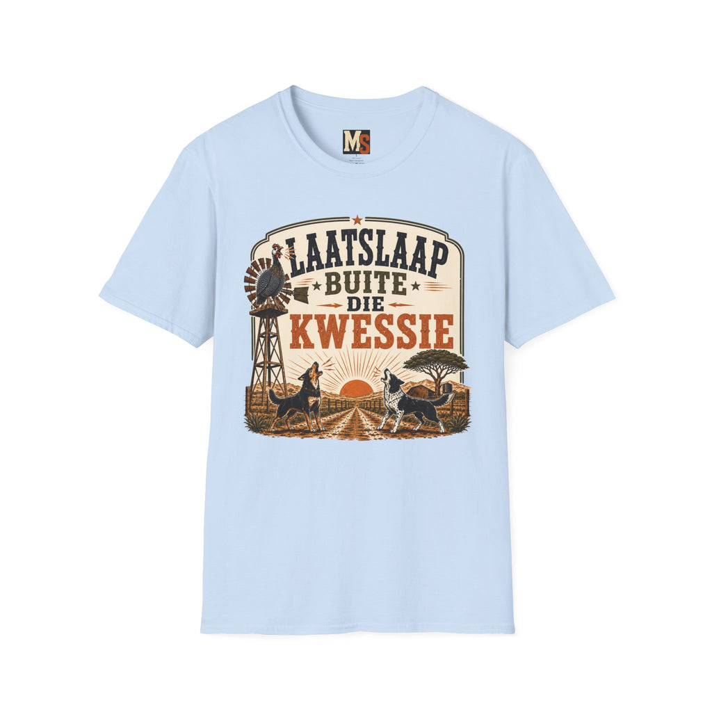 Laatslaap buite die kwessie T-shirt