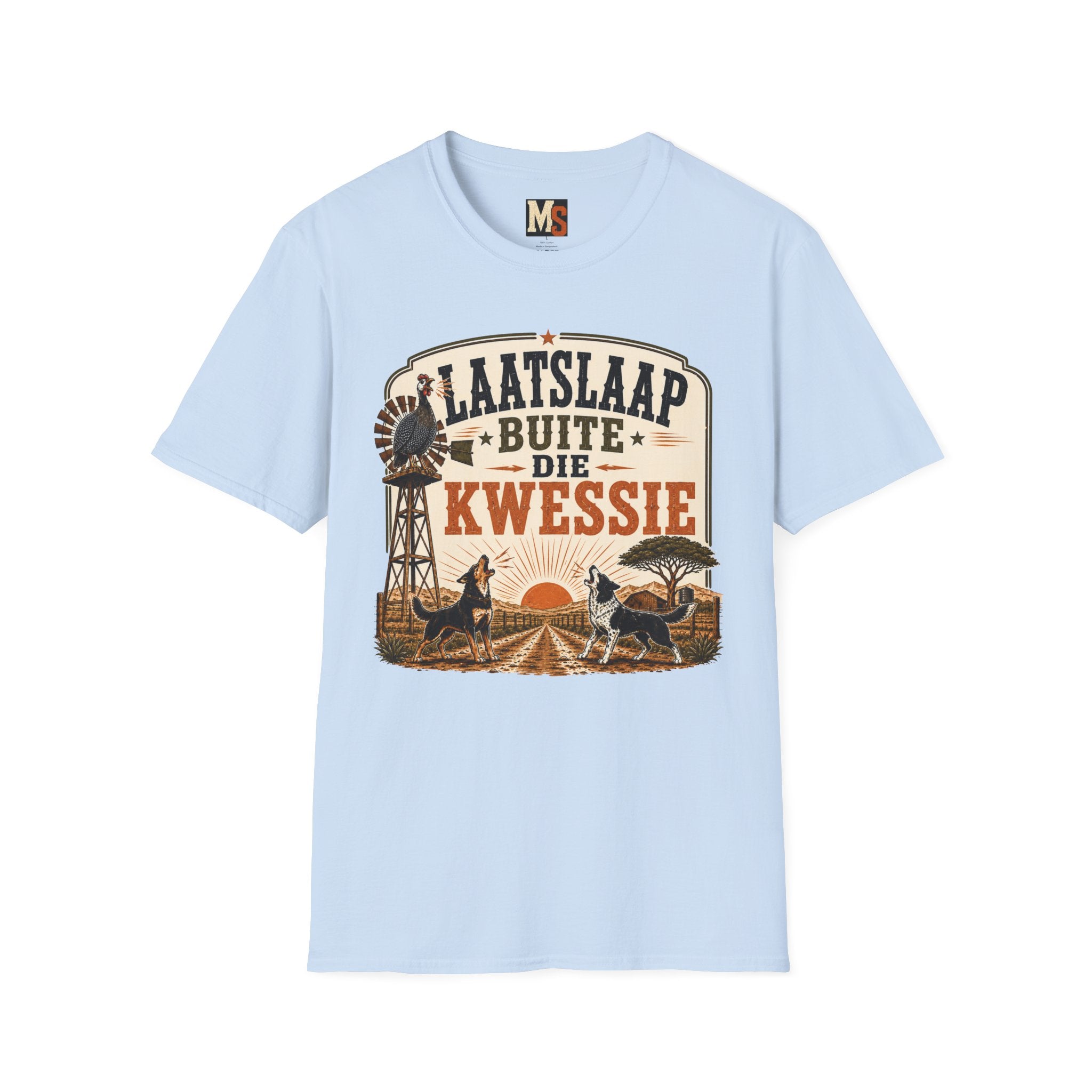 Laatslaap buite die kwessie T-shirt