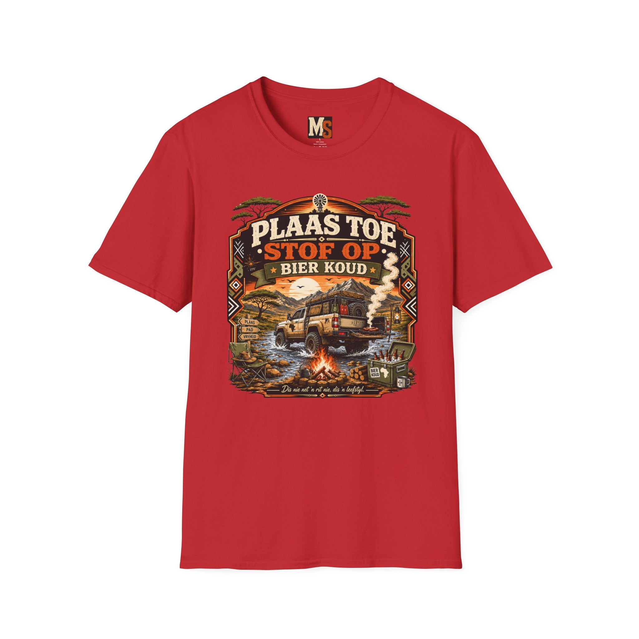 Plaas toe, stof op - Bier koud T-shirt