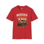 Modder maak 'n man T-shirt