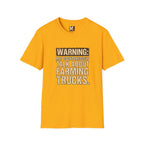 Warning_ May spontaneously talk about farming trucks T-shirt
