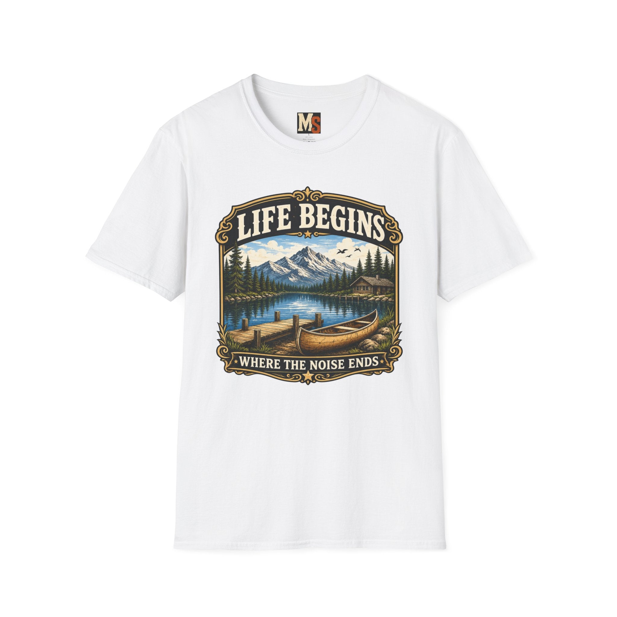 Life begins where the noise ends T-shirt