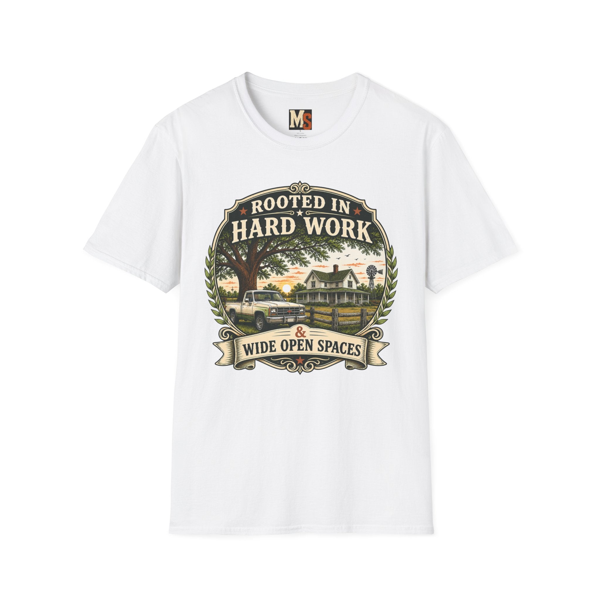 Rooted in hard work & Wide open spaces T-shirt