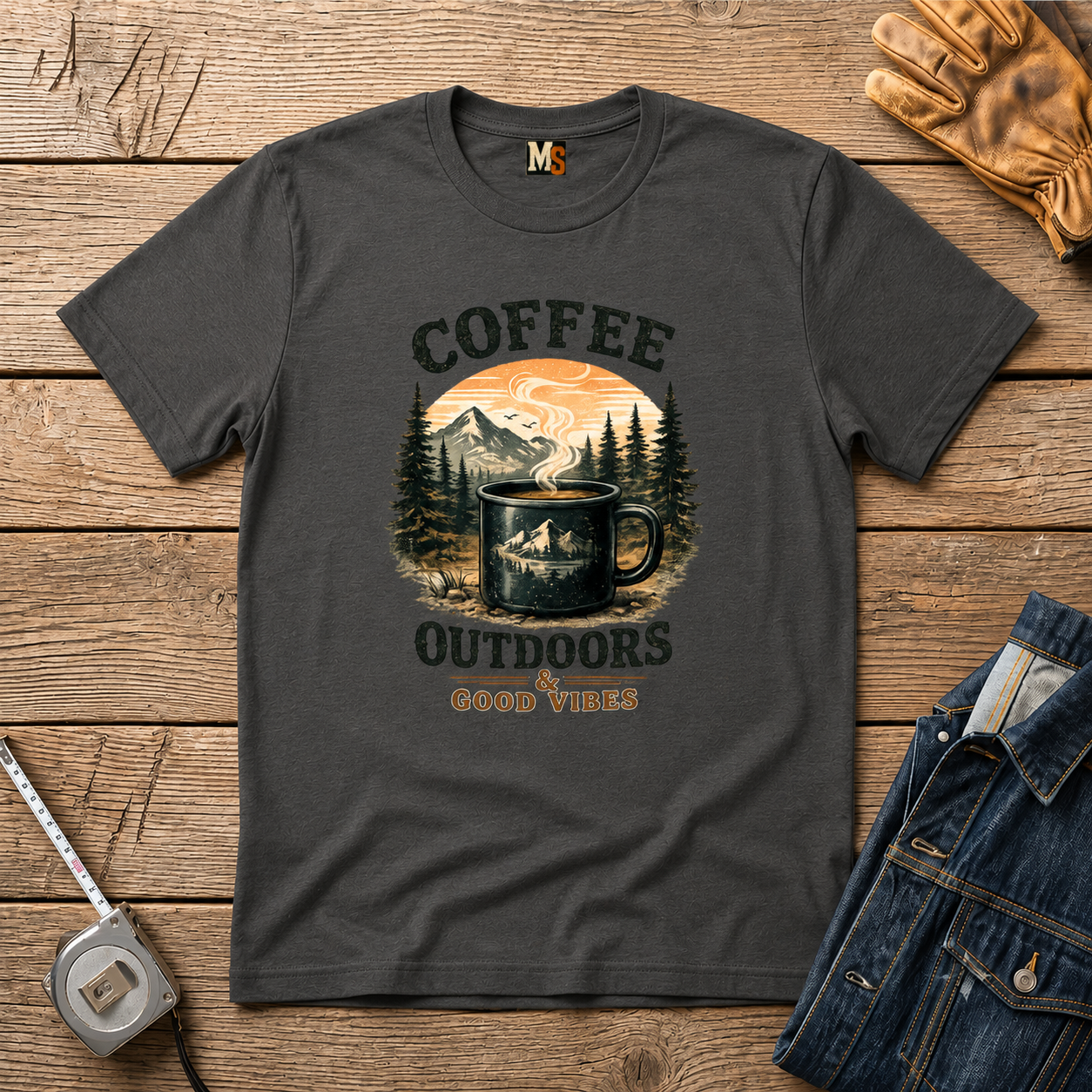 Coffee outdoors & Good vibes T-shirt
