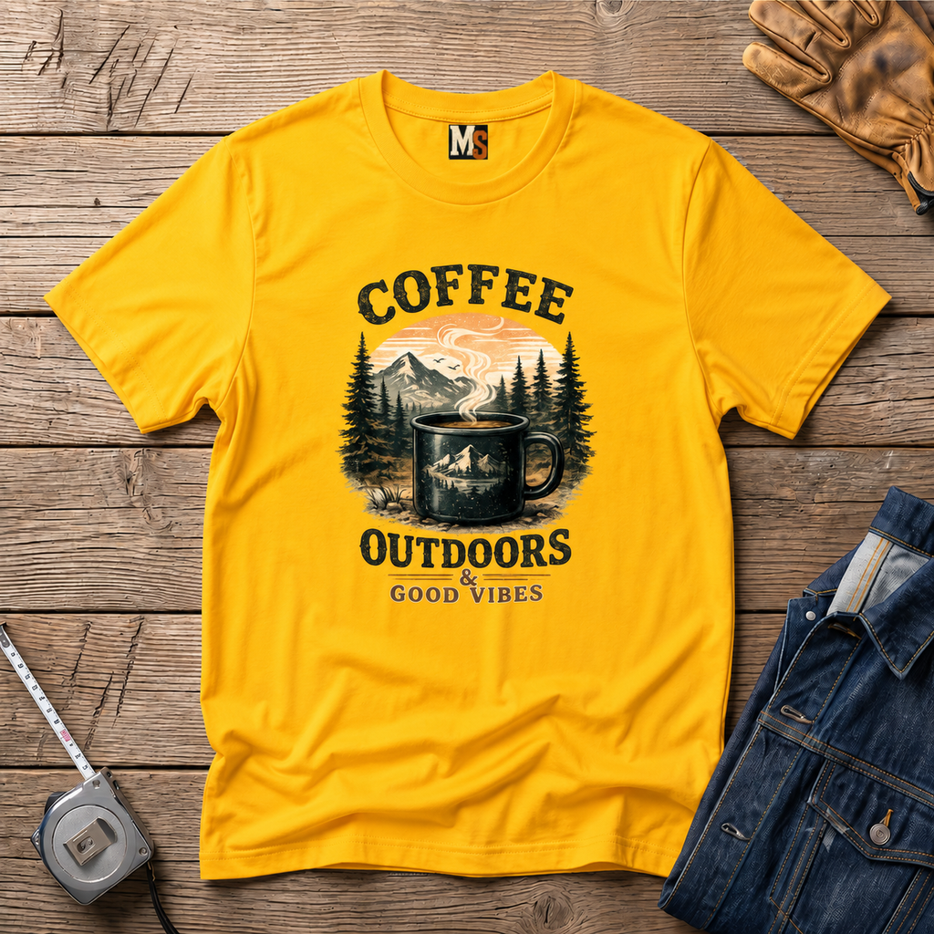 Coffee outdoors & Good vibes T-shirt