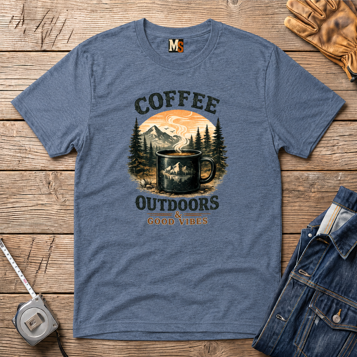 Coffee outdoors & Good vibes T-shirt
