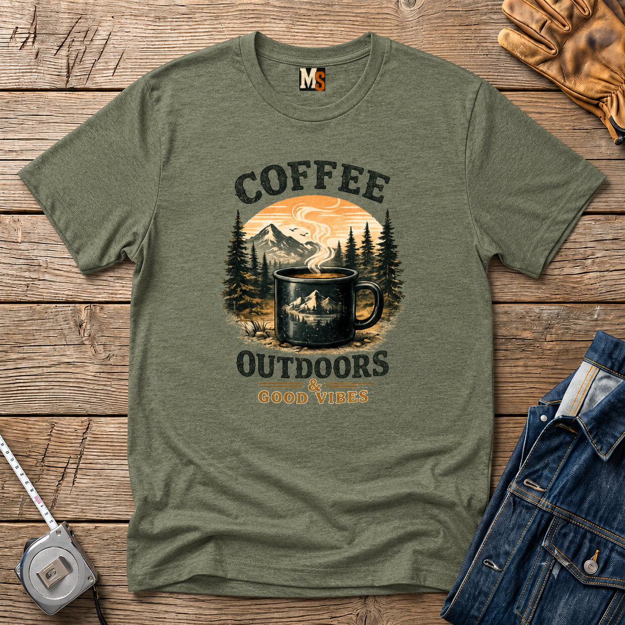 Coffee outdoors & Good vibes T-shirt