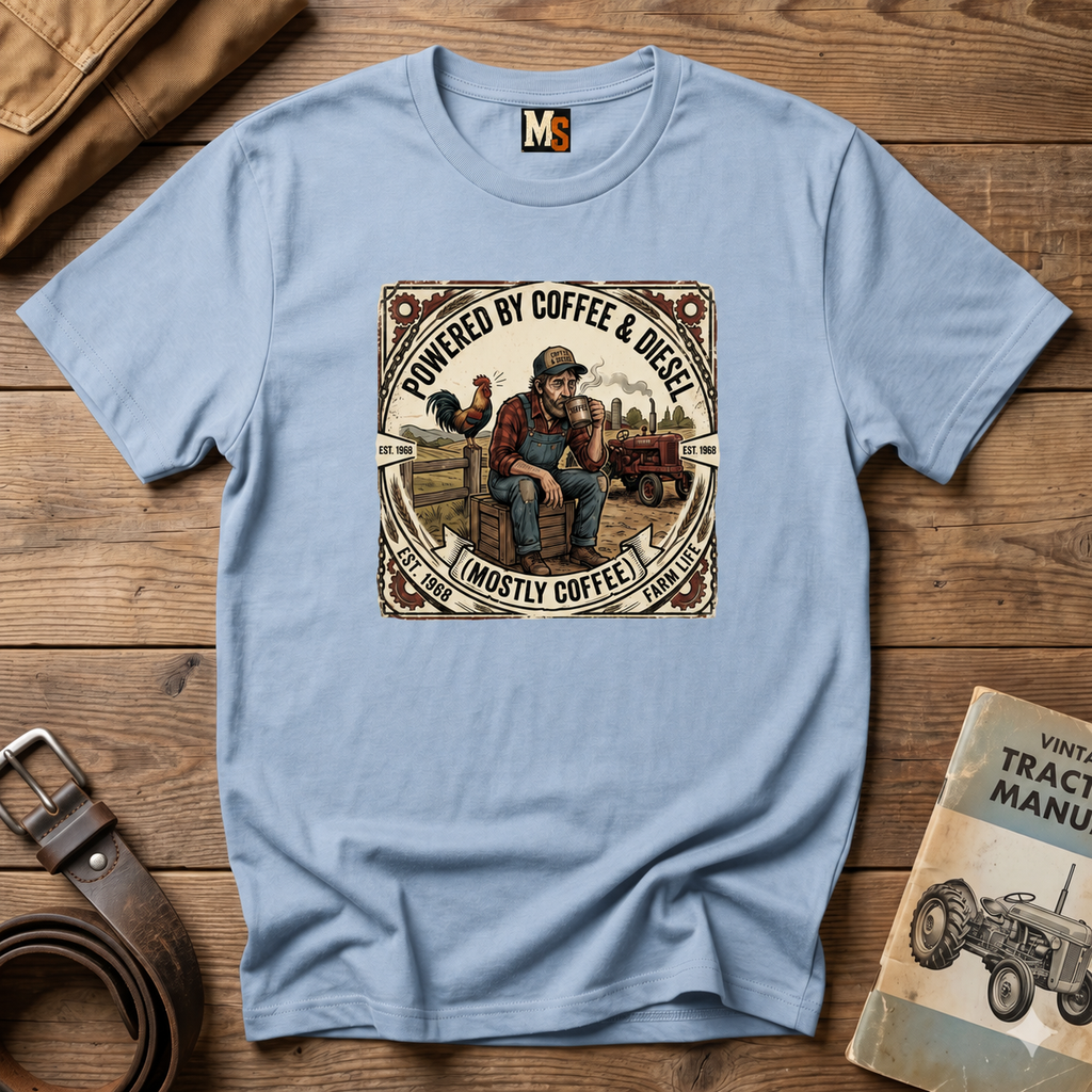 Powered by Coffee & Diesel - mostly coffee T-shirt