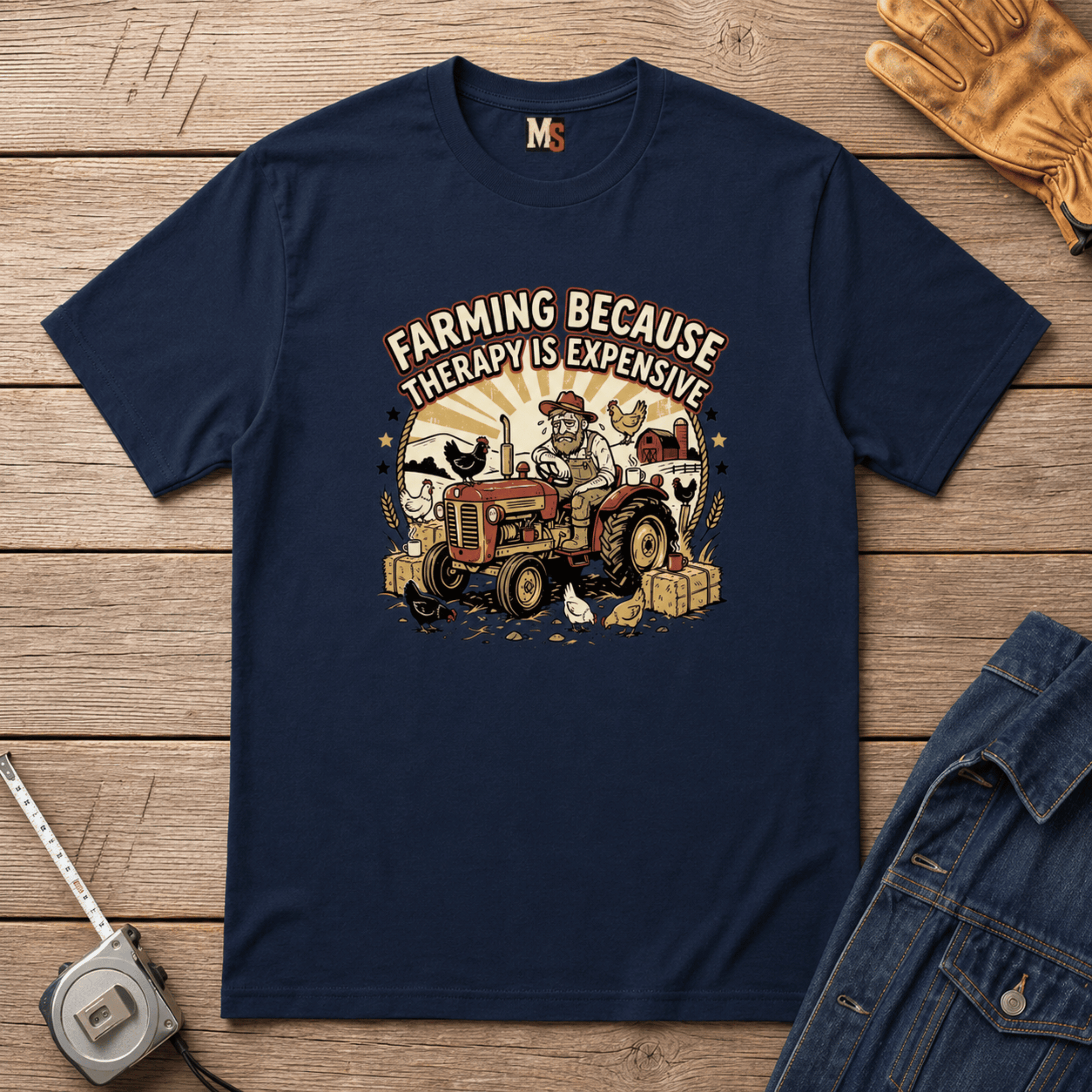 Farming because therapy is expensive T-shirt