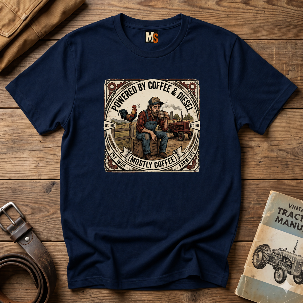 Powered by Coffee & Diesel - mostly coffee T-shirt