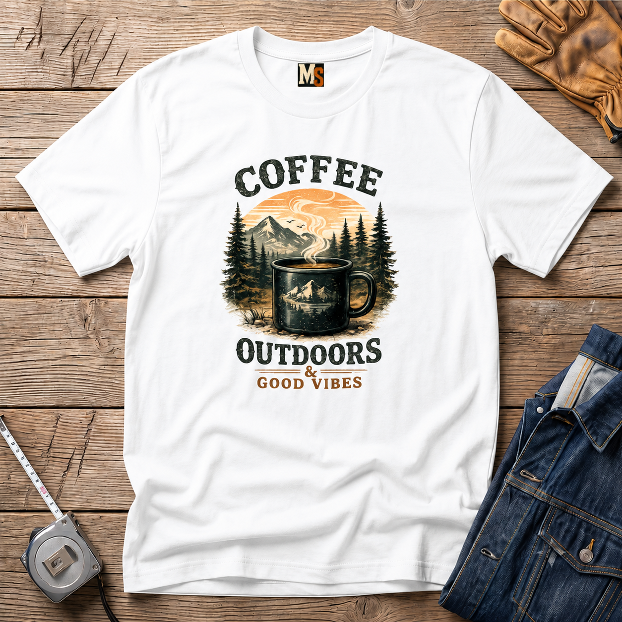 Coffee outdoors & Good vibes T-shirt