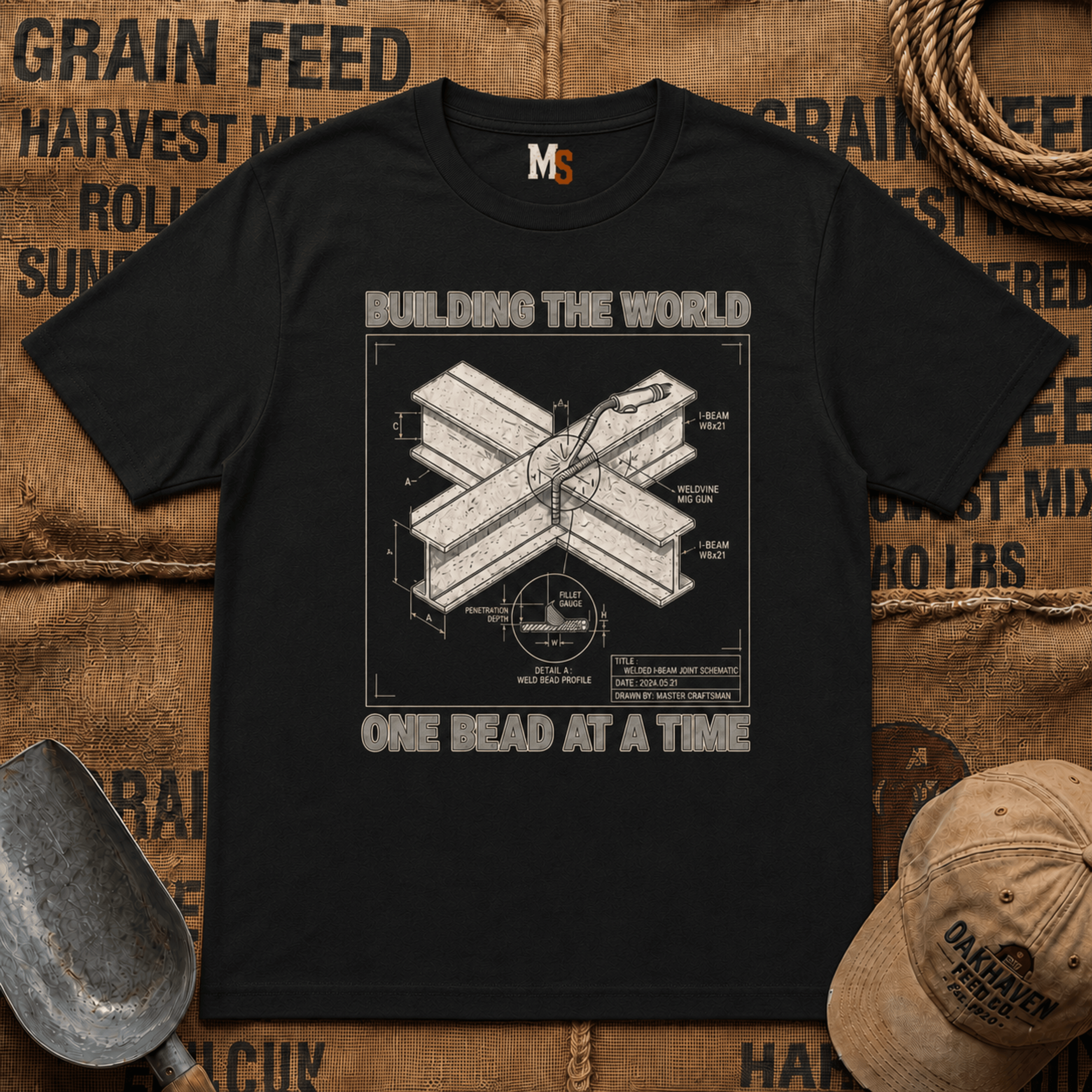 Building the World - one bead at a time -shirt