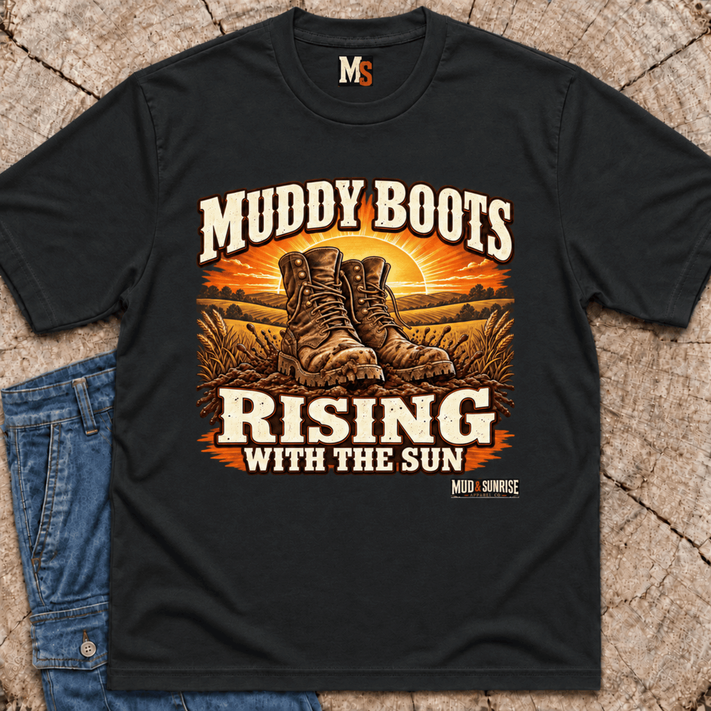 Muddy Boots. Rising with the Sun T-shirt