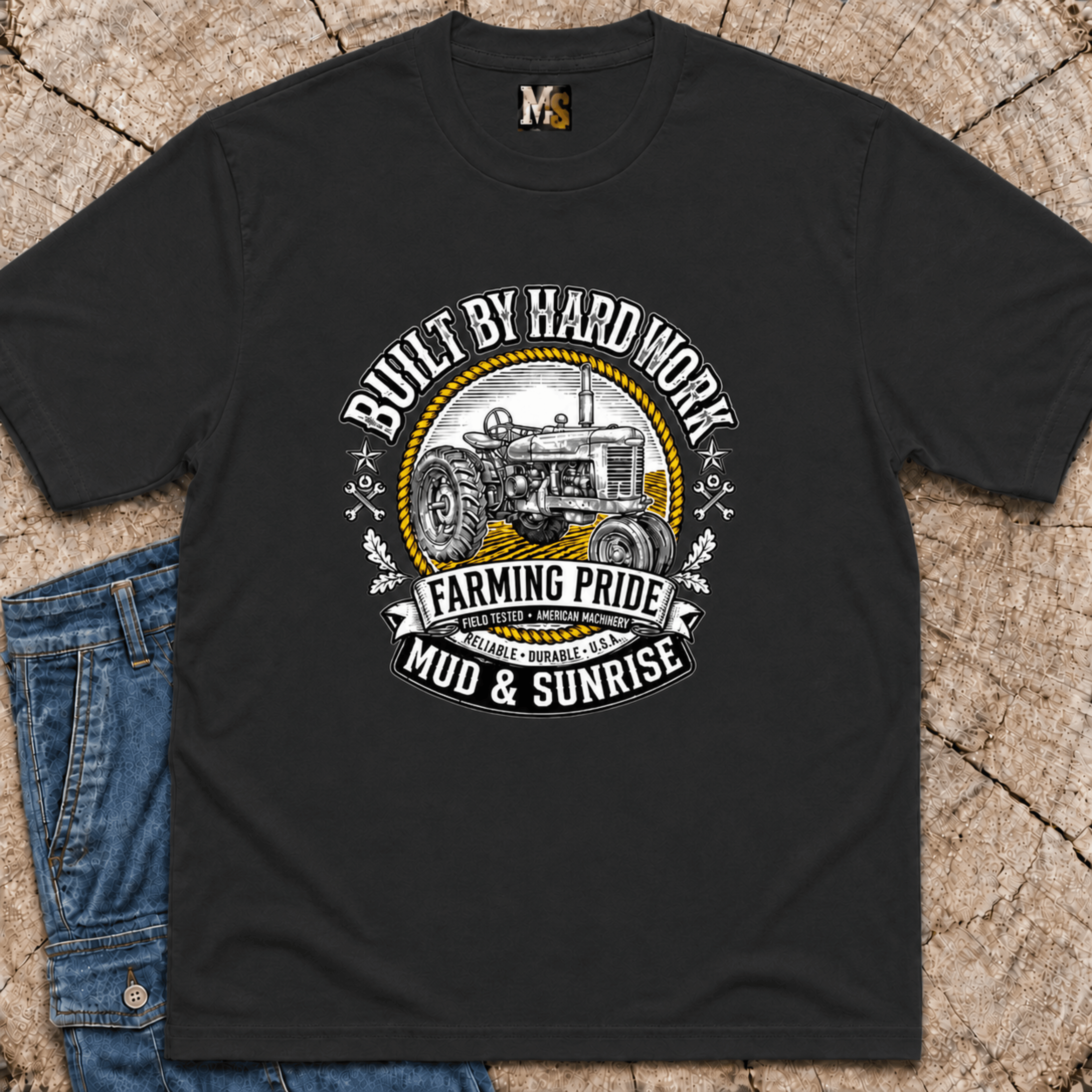 Built by hard Work - Farming Pride T-shirt