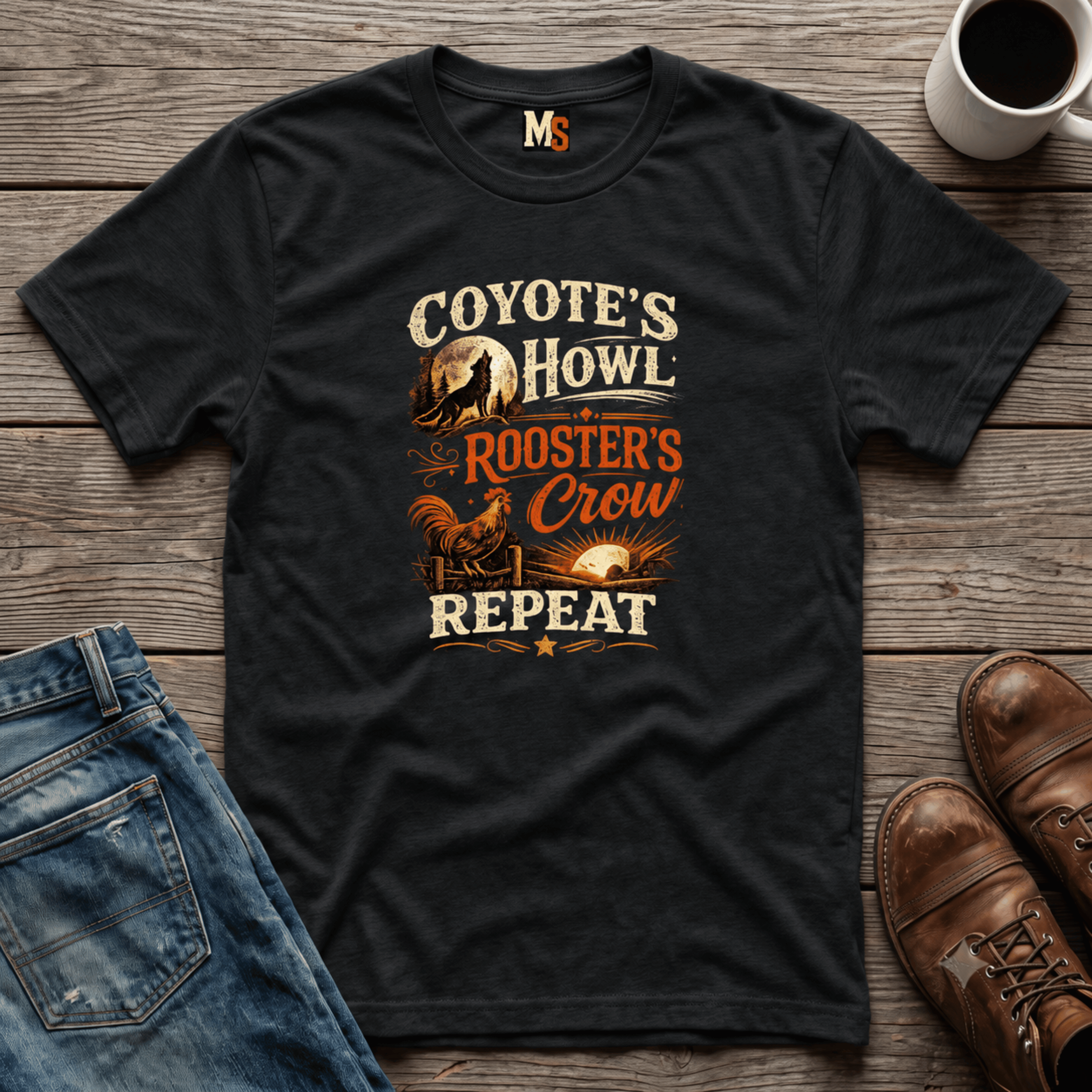 Coyote's Howl, Roosters Crow, Repeat T-shirt