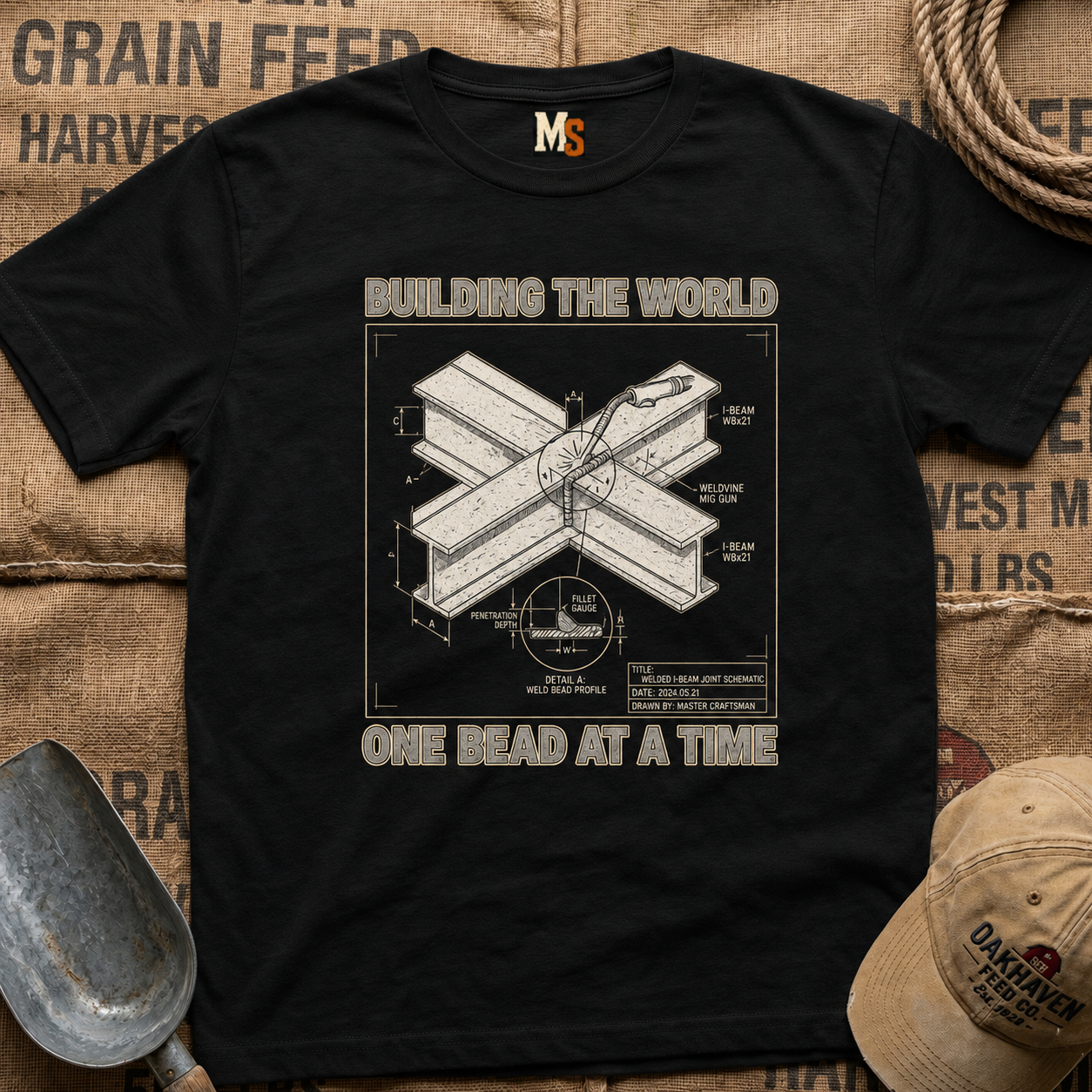 Building the World - one bead at a time -shirt