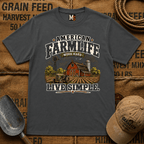 American Farmlife - Work hard, live simple T-shirt