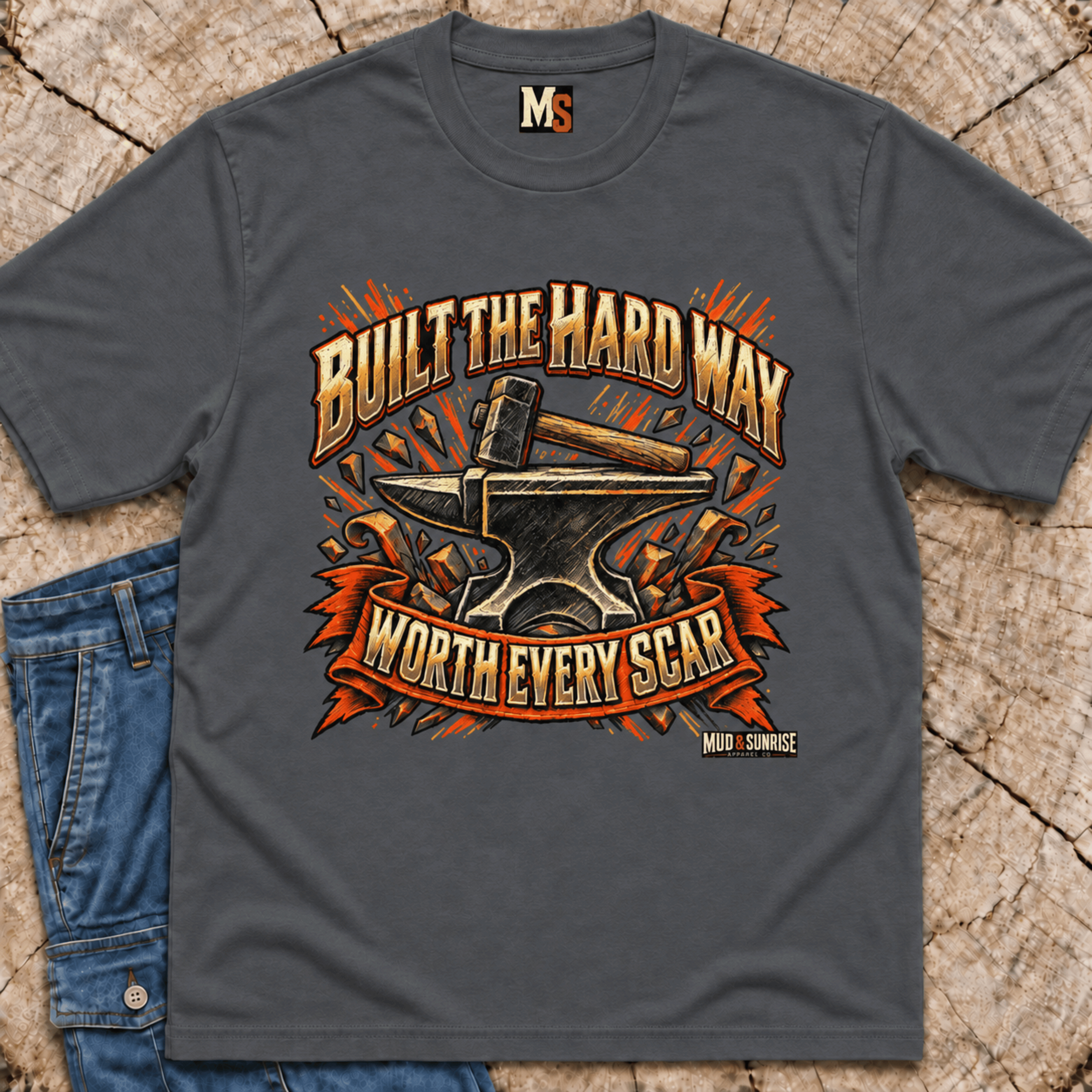 Built the Hard Way - Worth Every Scar T-shirt