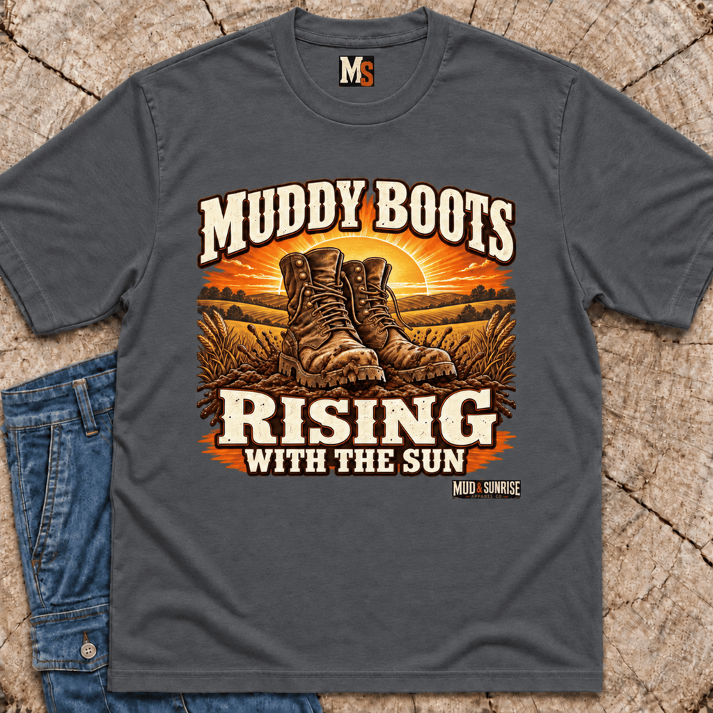 Muddy Boots. Rising with the Sun T-shirt