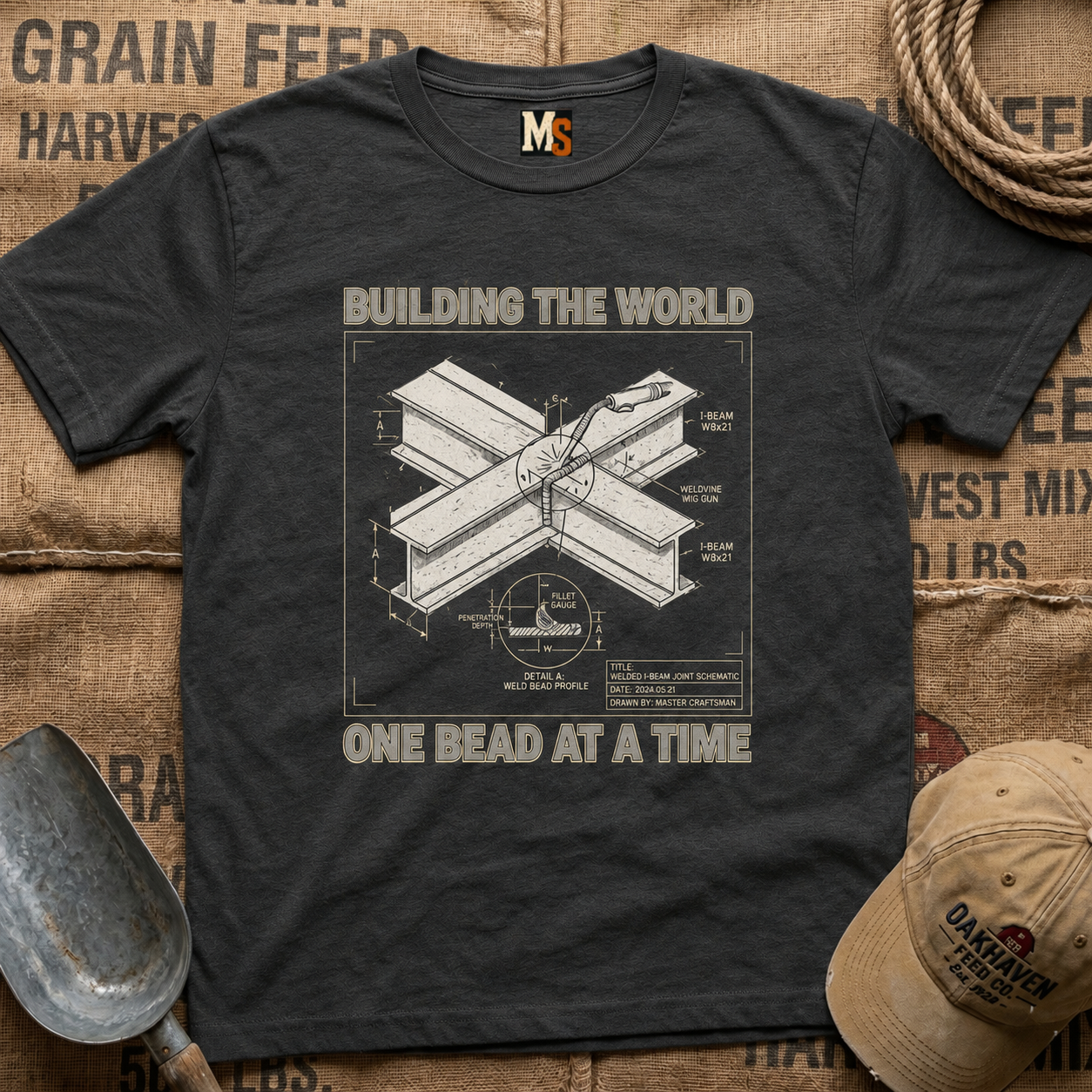 Building the World - one bead at a time -shirt