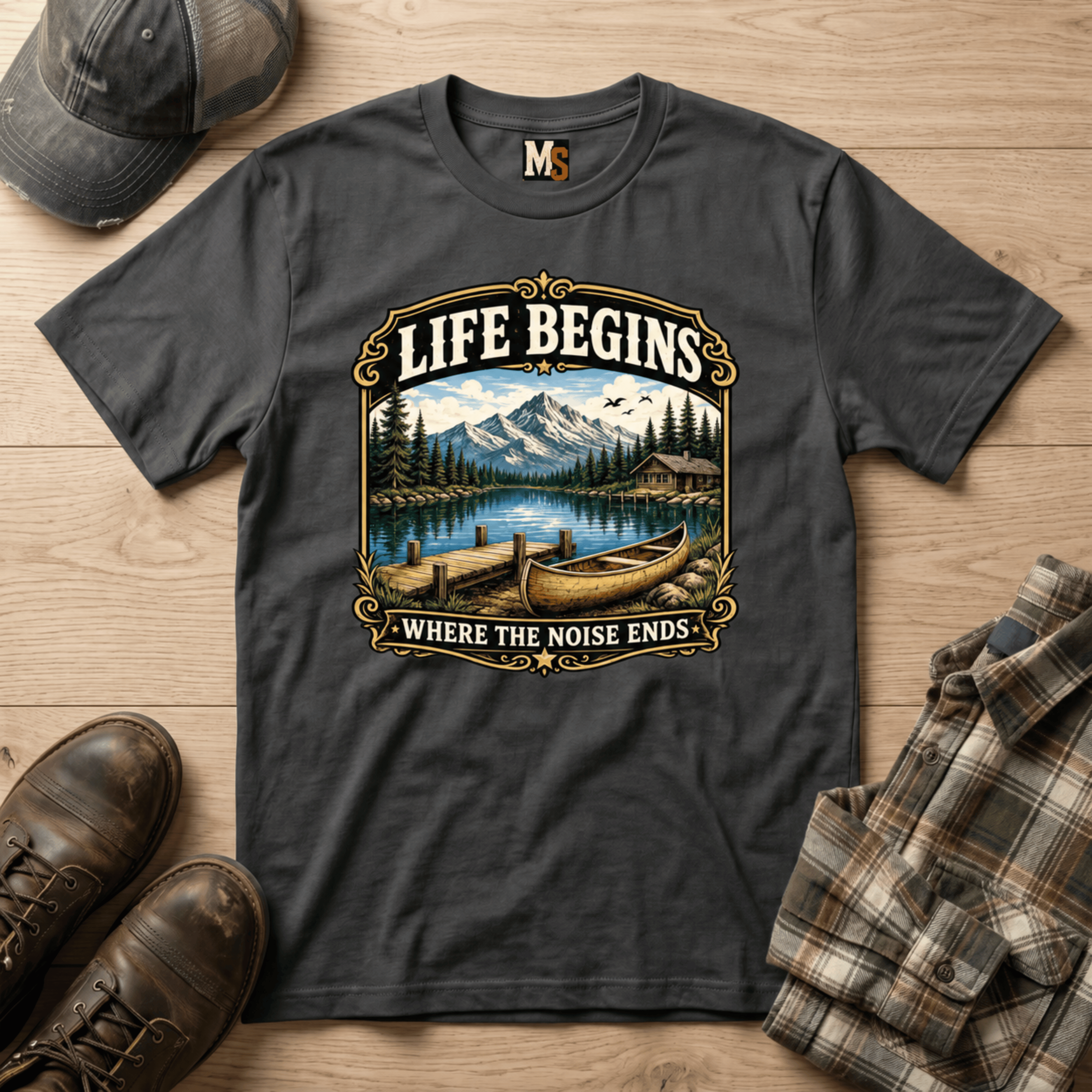 Life begins where the noise ends T-shirt