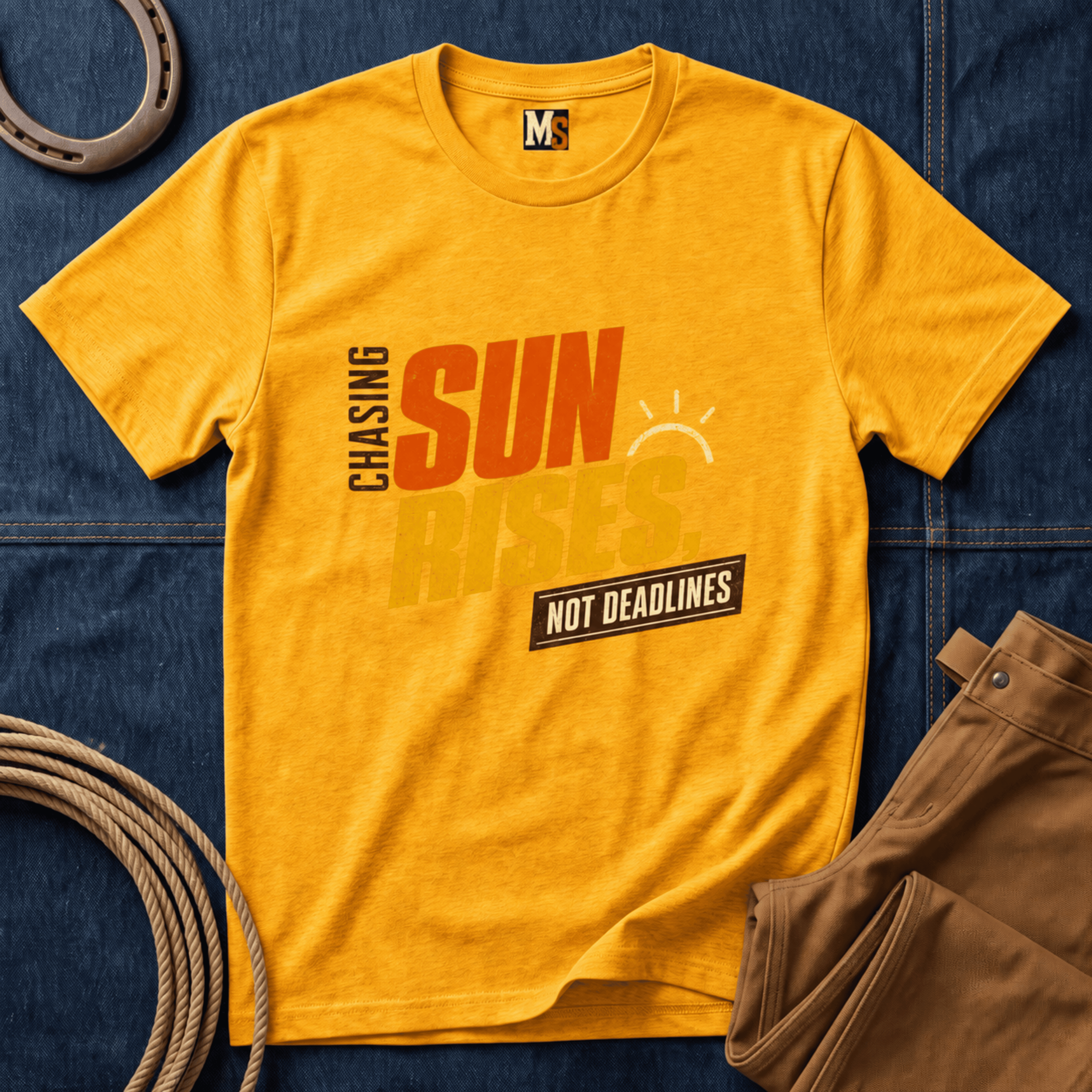 Chasing Sunrises - not Deadlines T-shirt