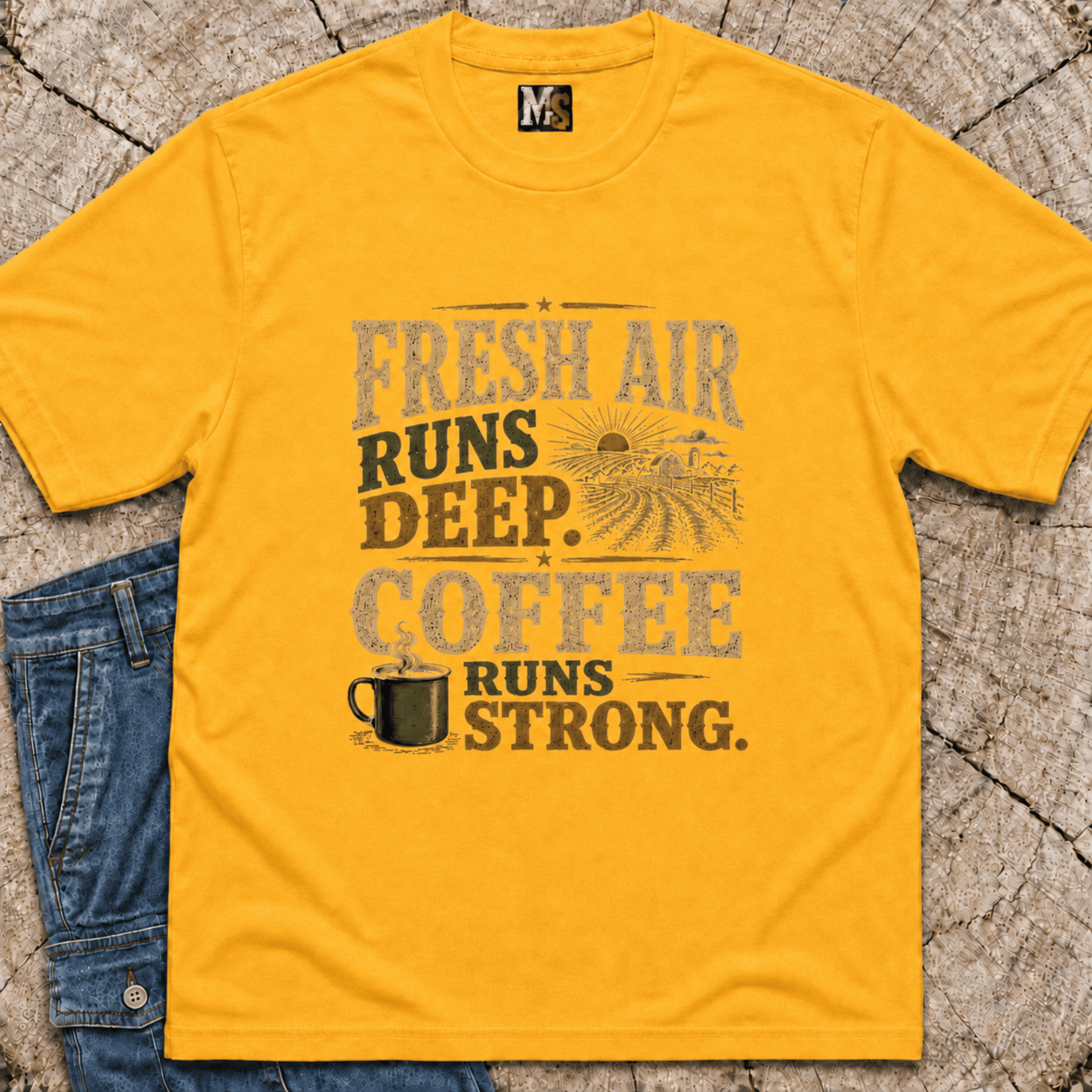 Fresh Air runs deep - Coffee runs strong T-shirt