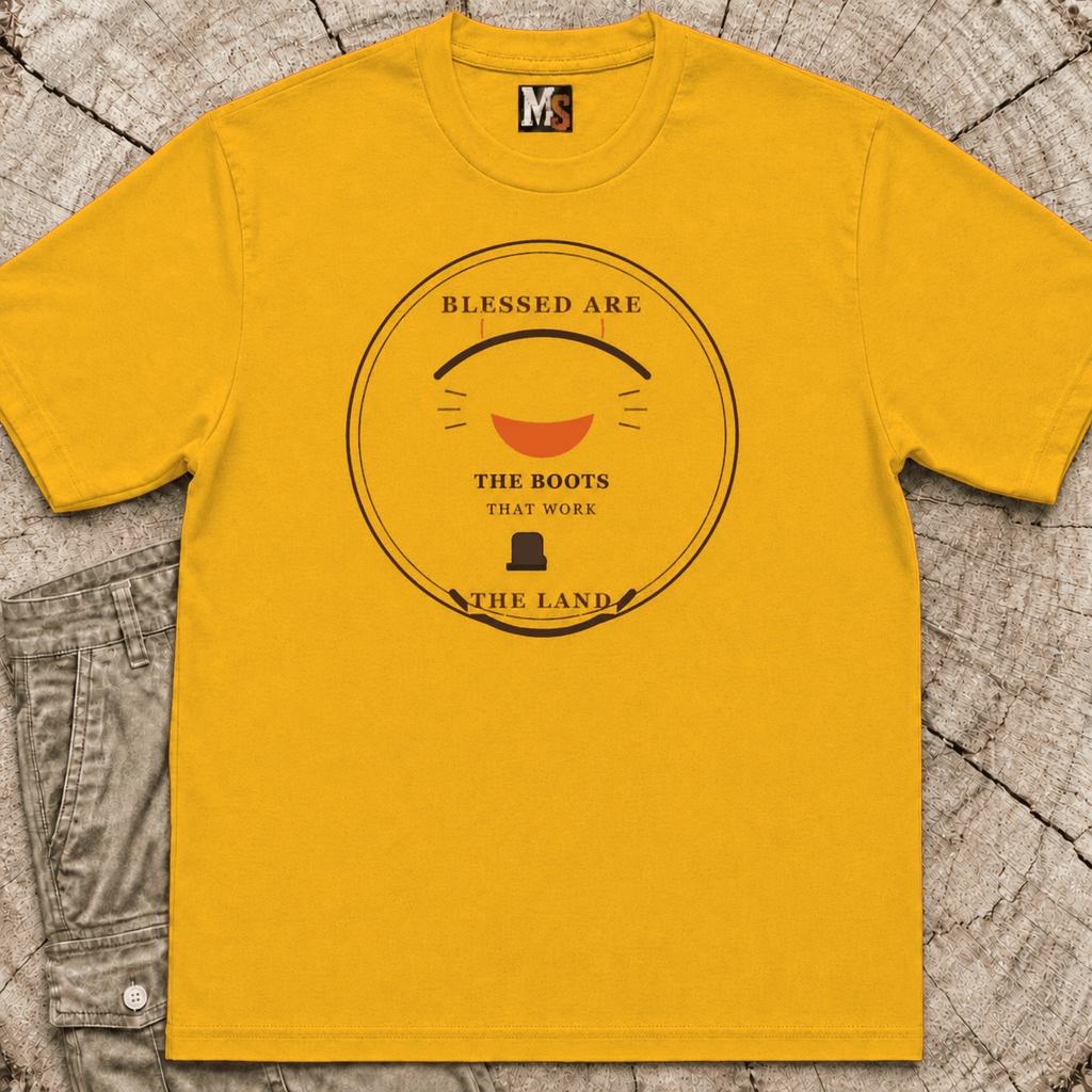 Blessed are the boots that work the ground T-shirt