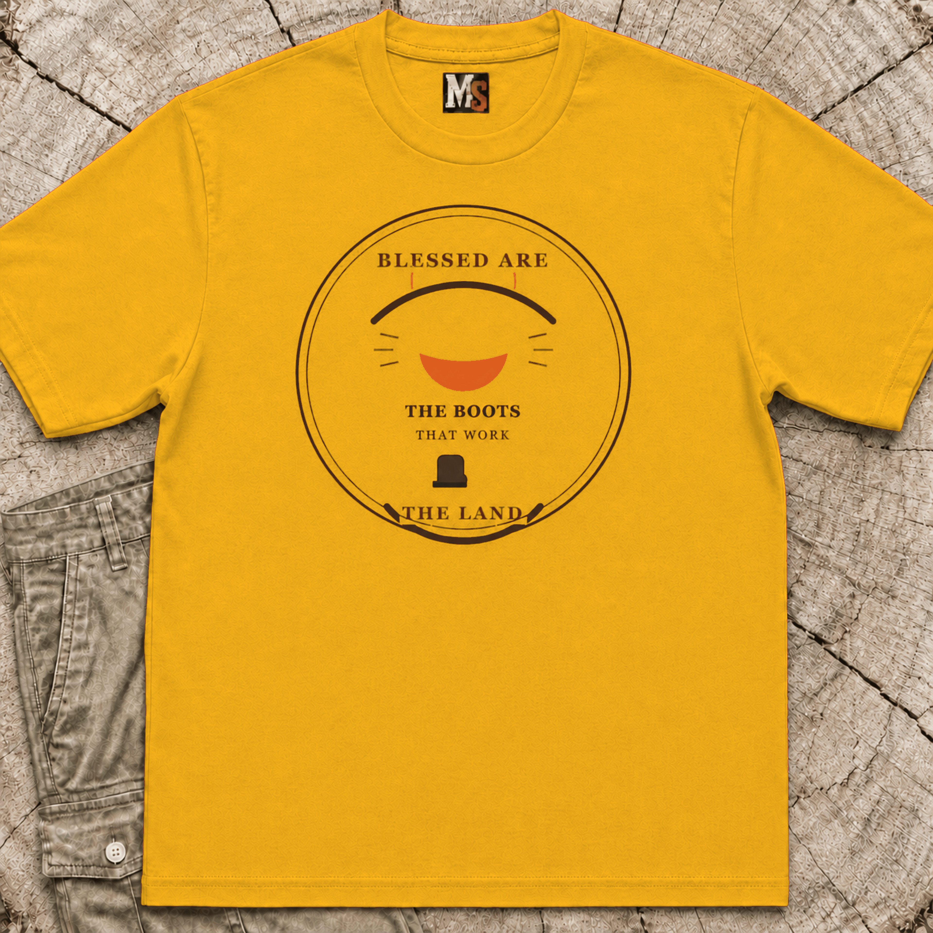 Blessed are the boots that work the ground T-shirt