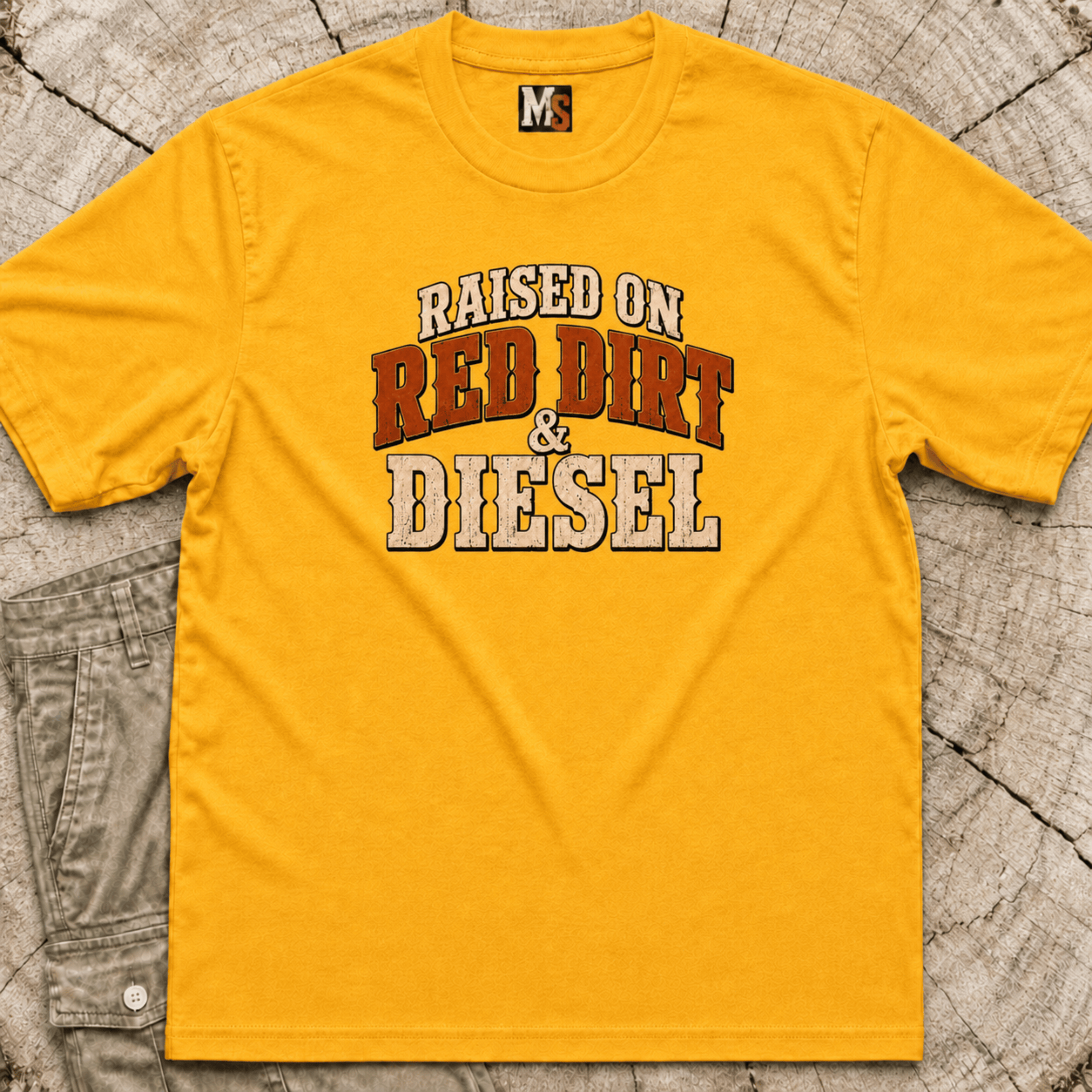 Raised on Red Dirt and Diesel T-shirt