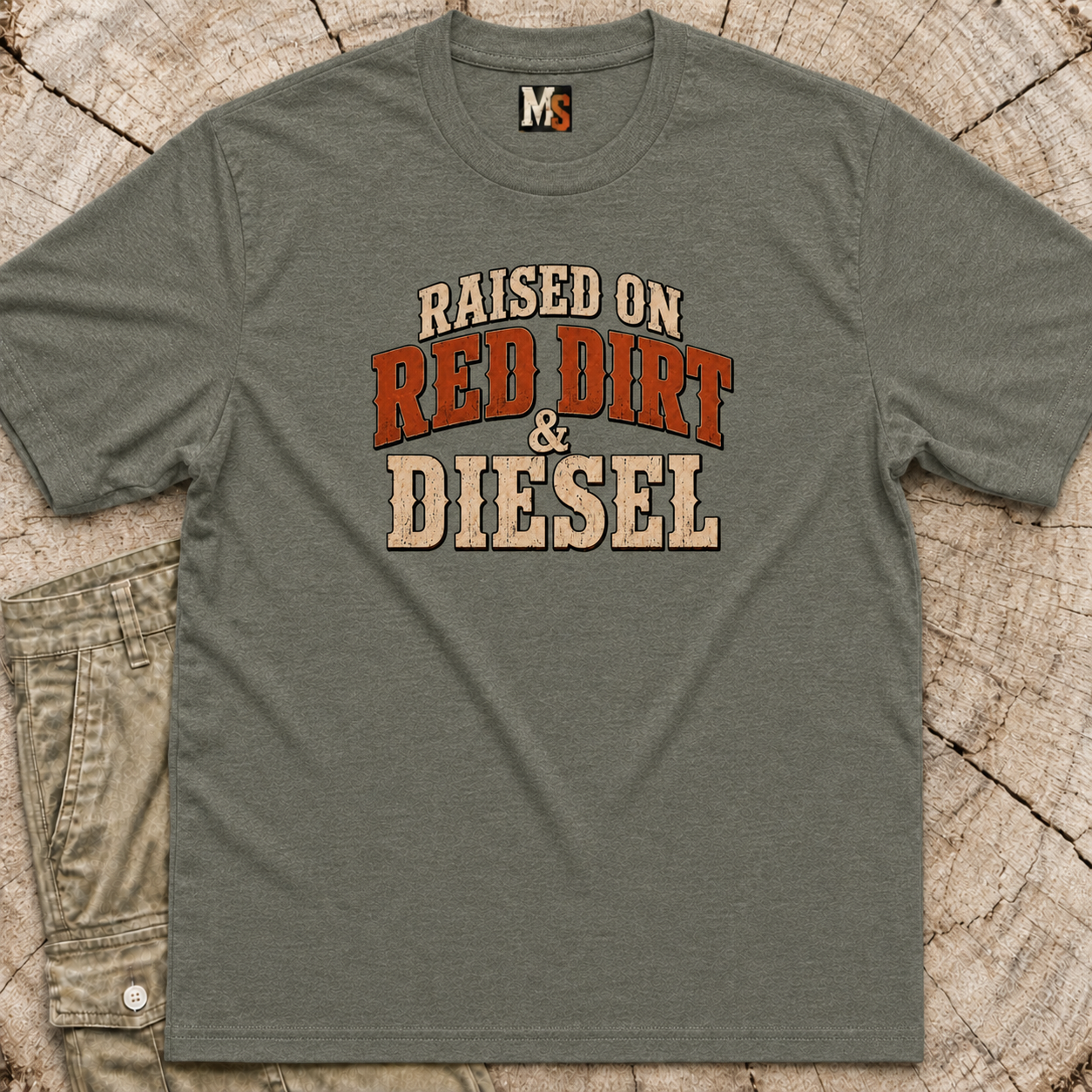 Raised on Red Dirt and Diesel T-shirt