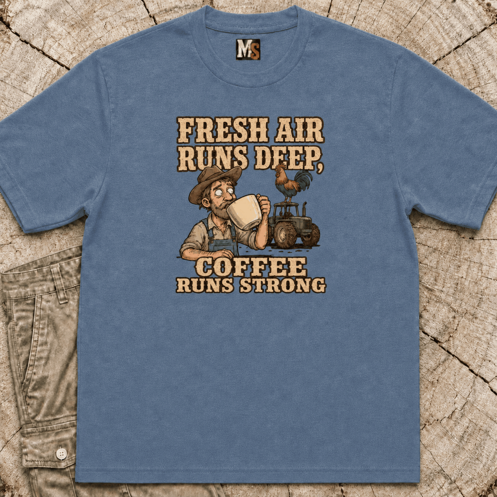 Fresh Air runs deep - Coffee runs strong T-shirt