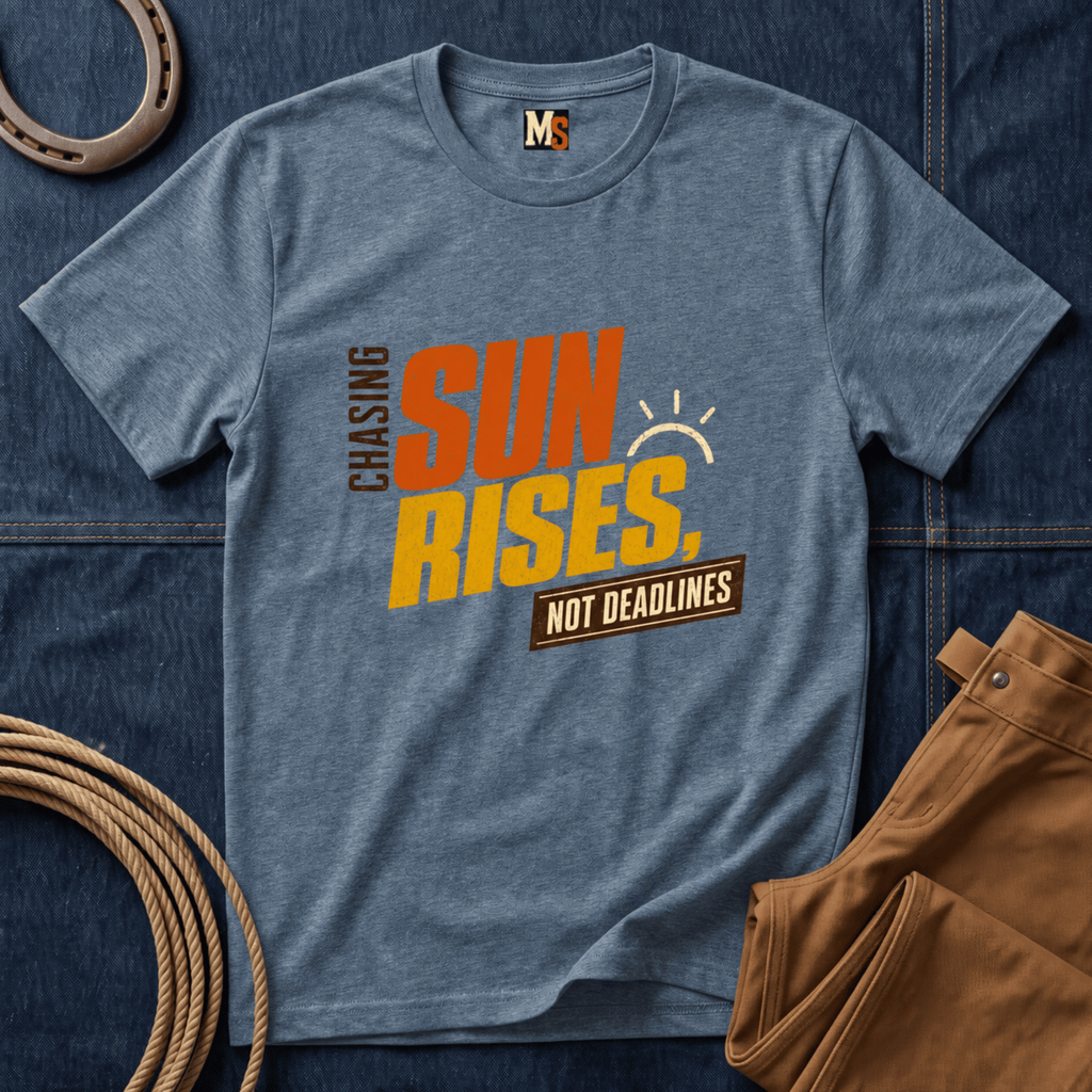 Chasing Sunrises - not Deadlines T-shirt