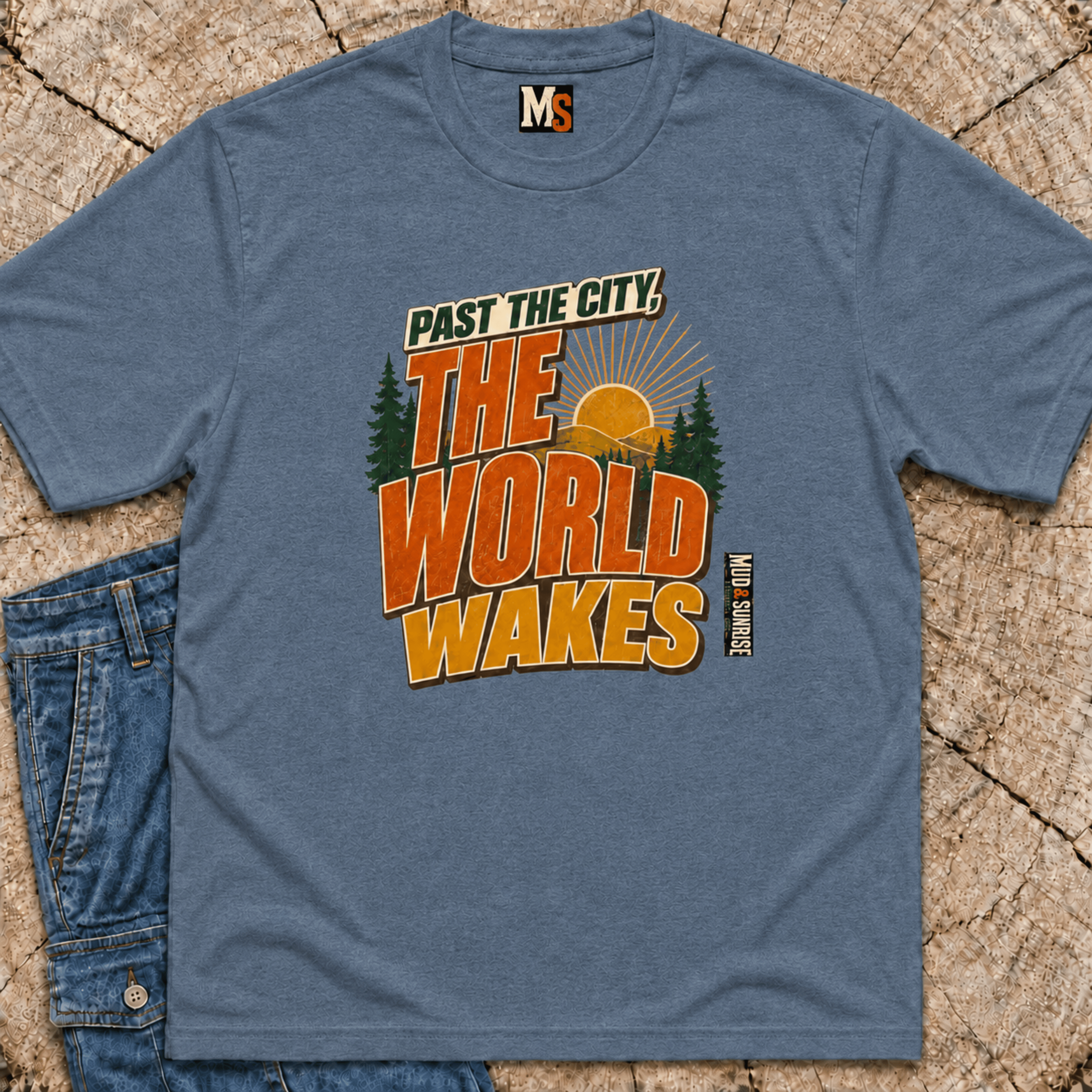 Past the city the world wakes T-shirt