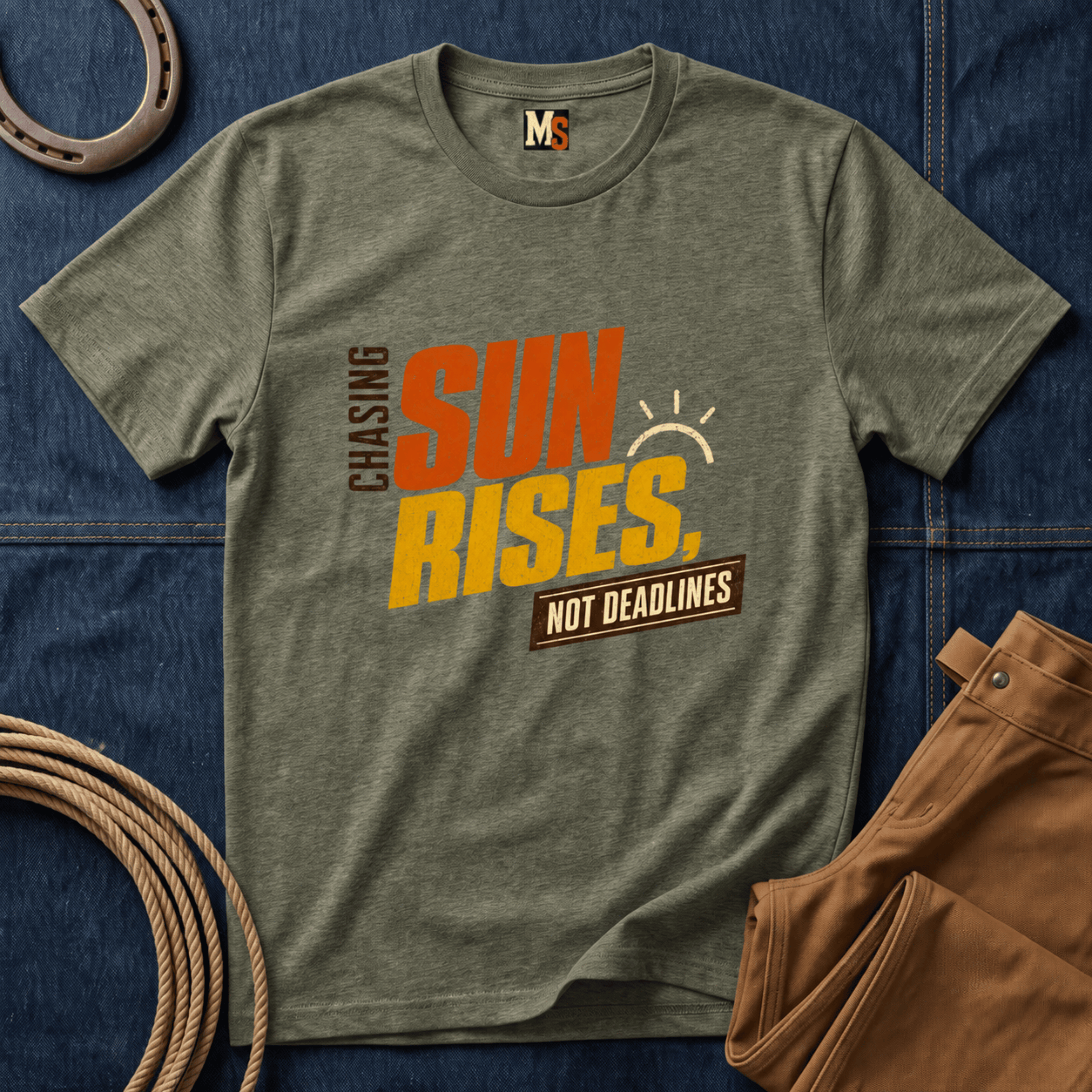 Chasing Sunrises - not Deadlines T-shirt