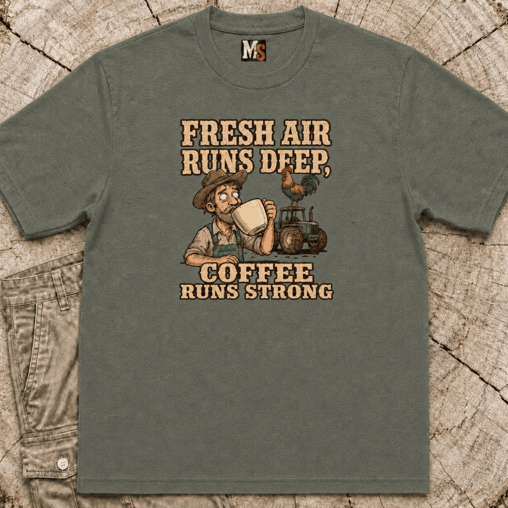 Fresh Air runs deep - Coffee runs strong T-shirt