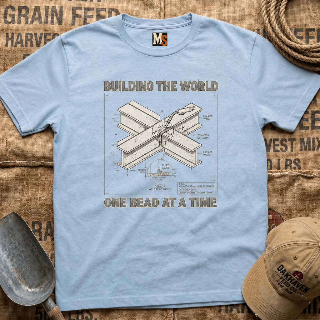 Building the World - one bead at a time -shirt