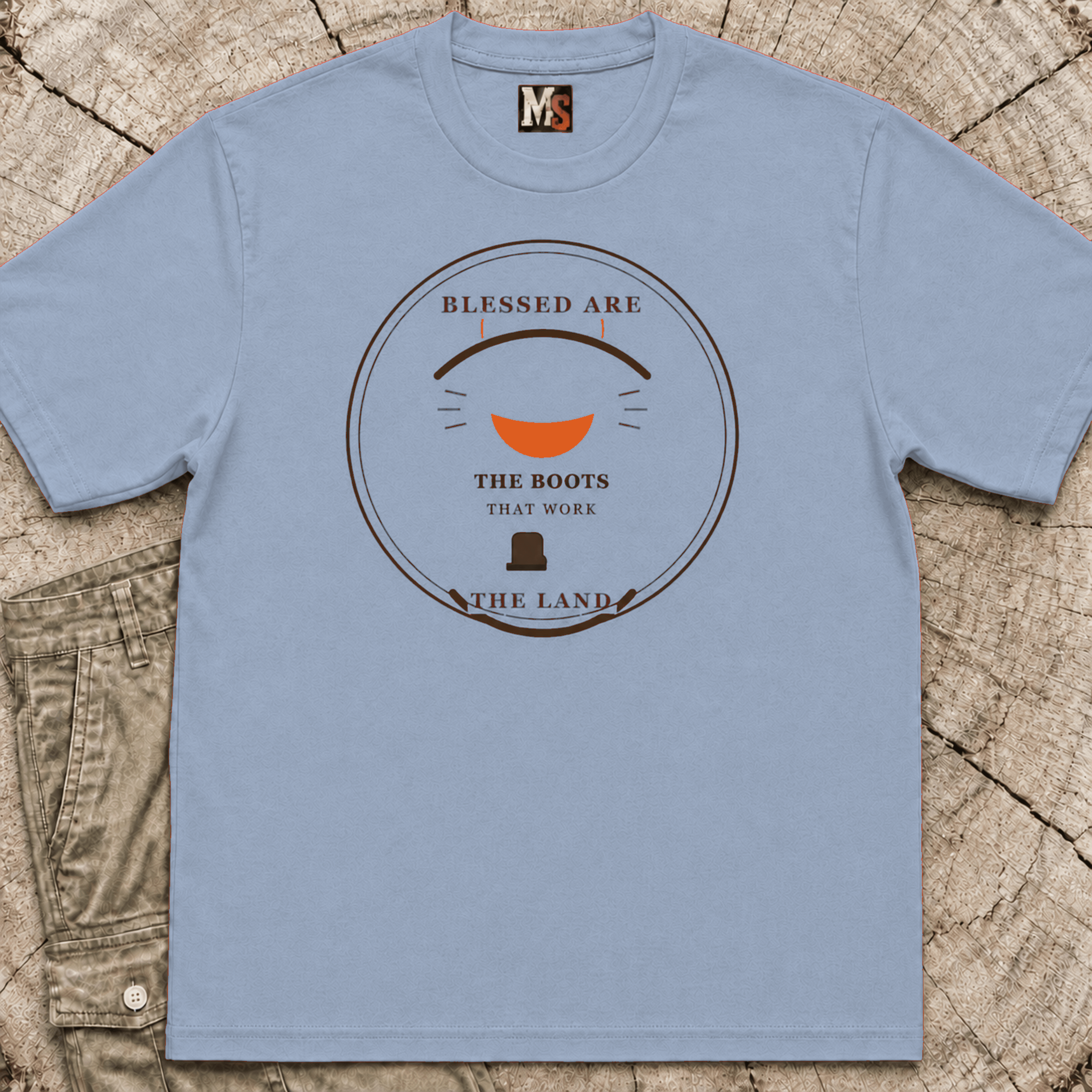 Blessed are the boots that work the ground T-shirt