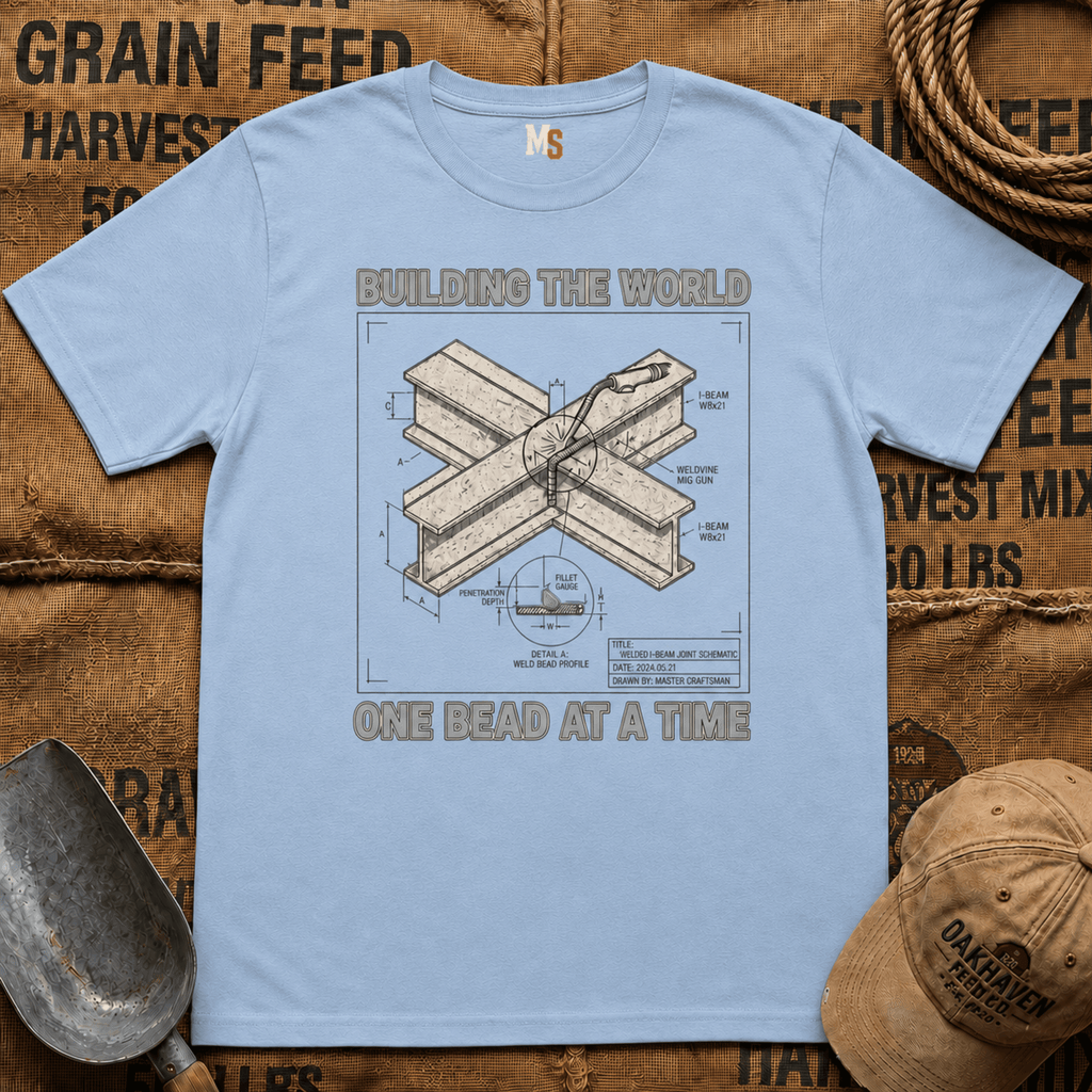Building the World - one bead at a time -shirt
