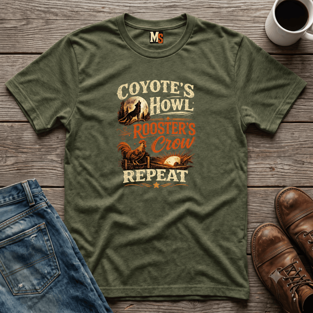 Coyote's Howl, Roosters Crow, Repeat T-shirt